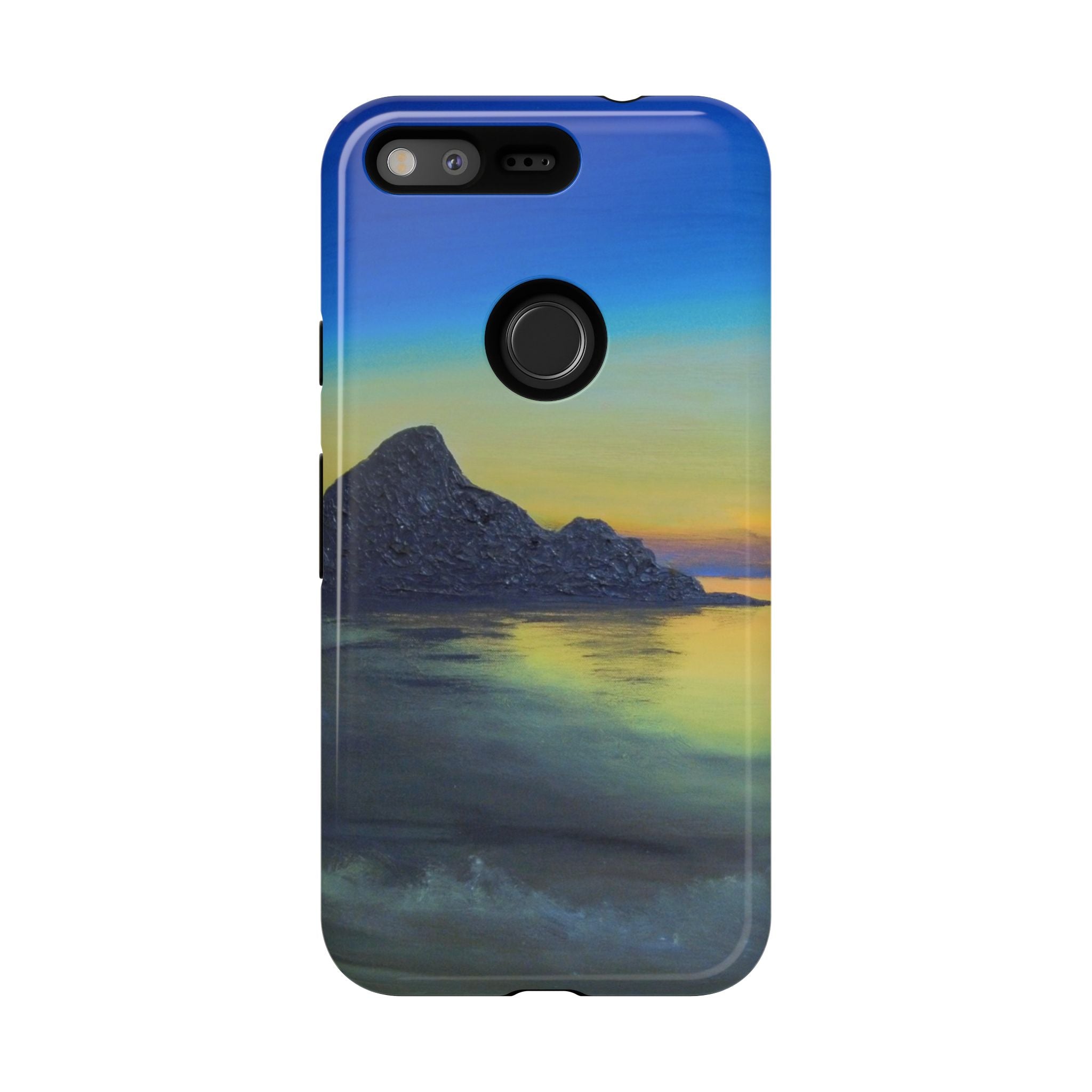 Sunset Cove Phone Case — Durable Protective Tough Case with Tranquil Beach Landscape