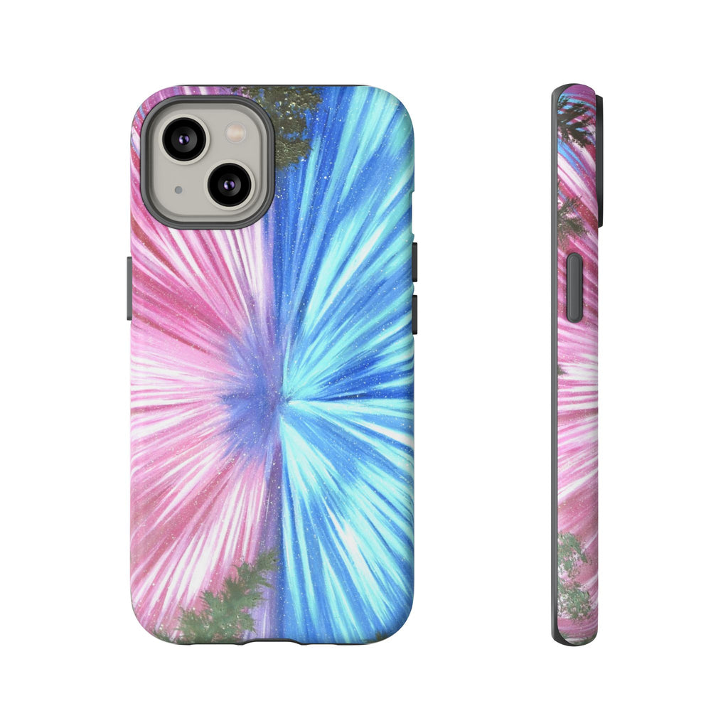 Phone Case — Pink & Blue Burst Tough Protective Case