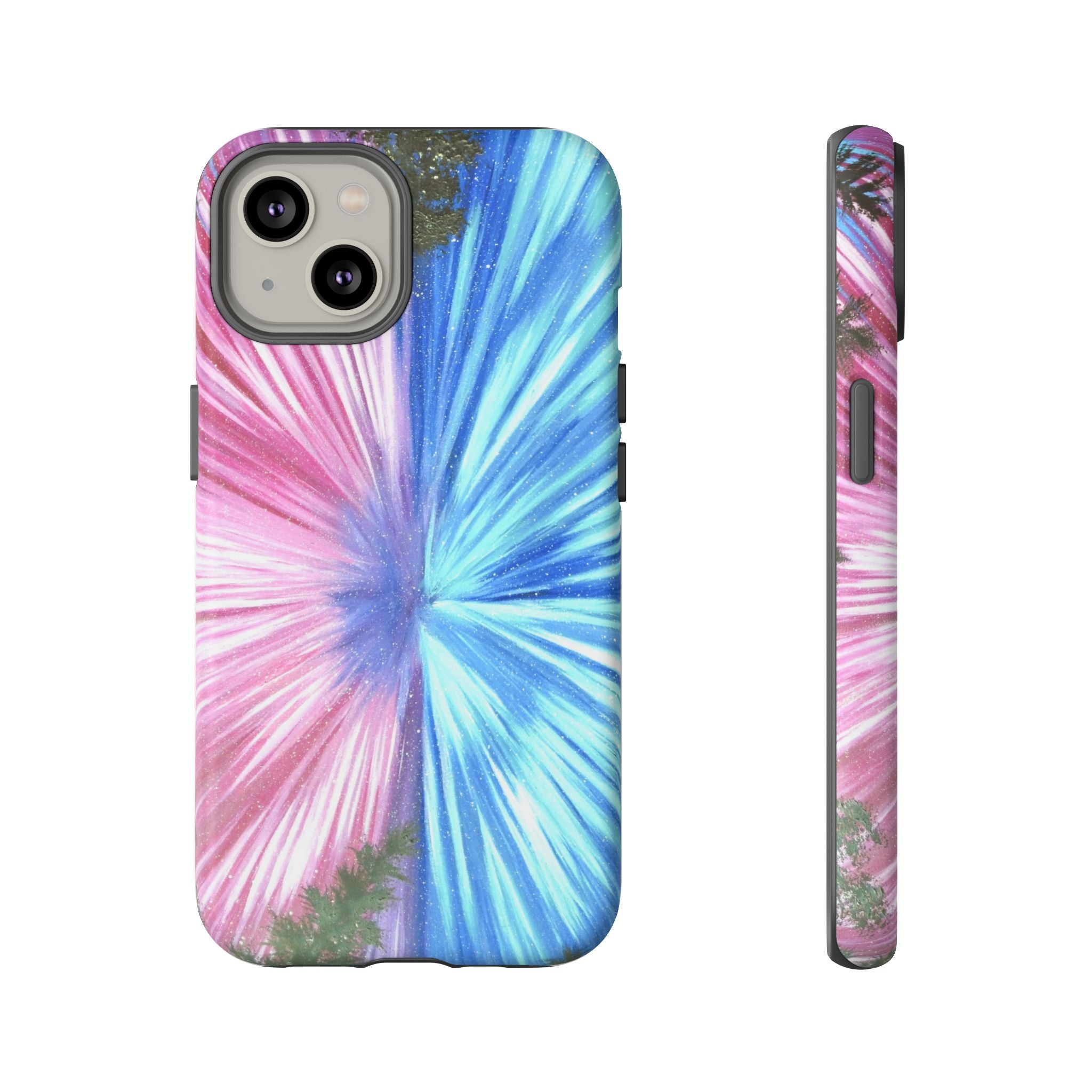 Phone Case — Pink & Blue Burst Tough Protective Case