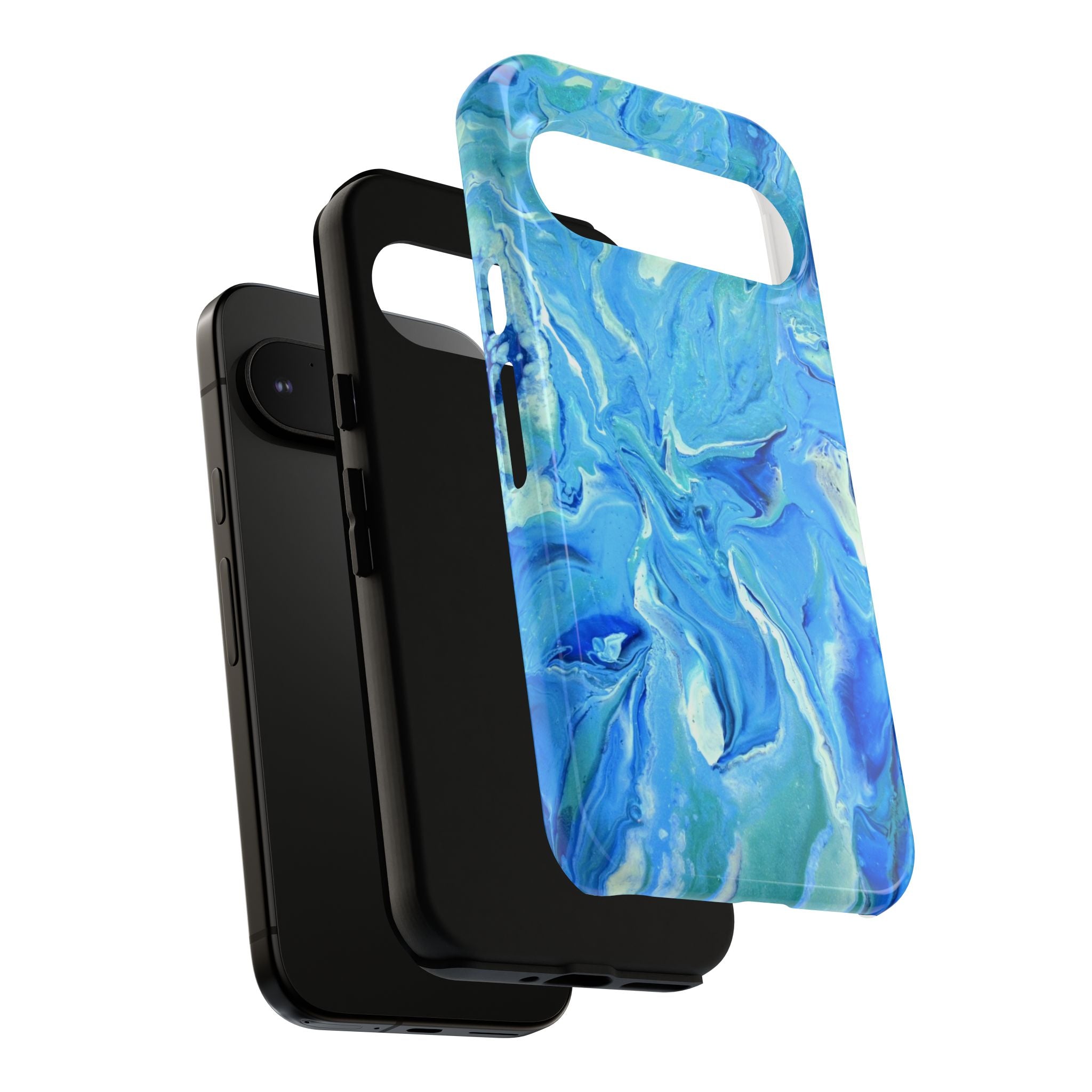 Blue Marble Tough Phone Case — Ocean Swirl Protective iPhone Cover
