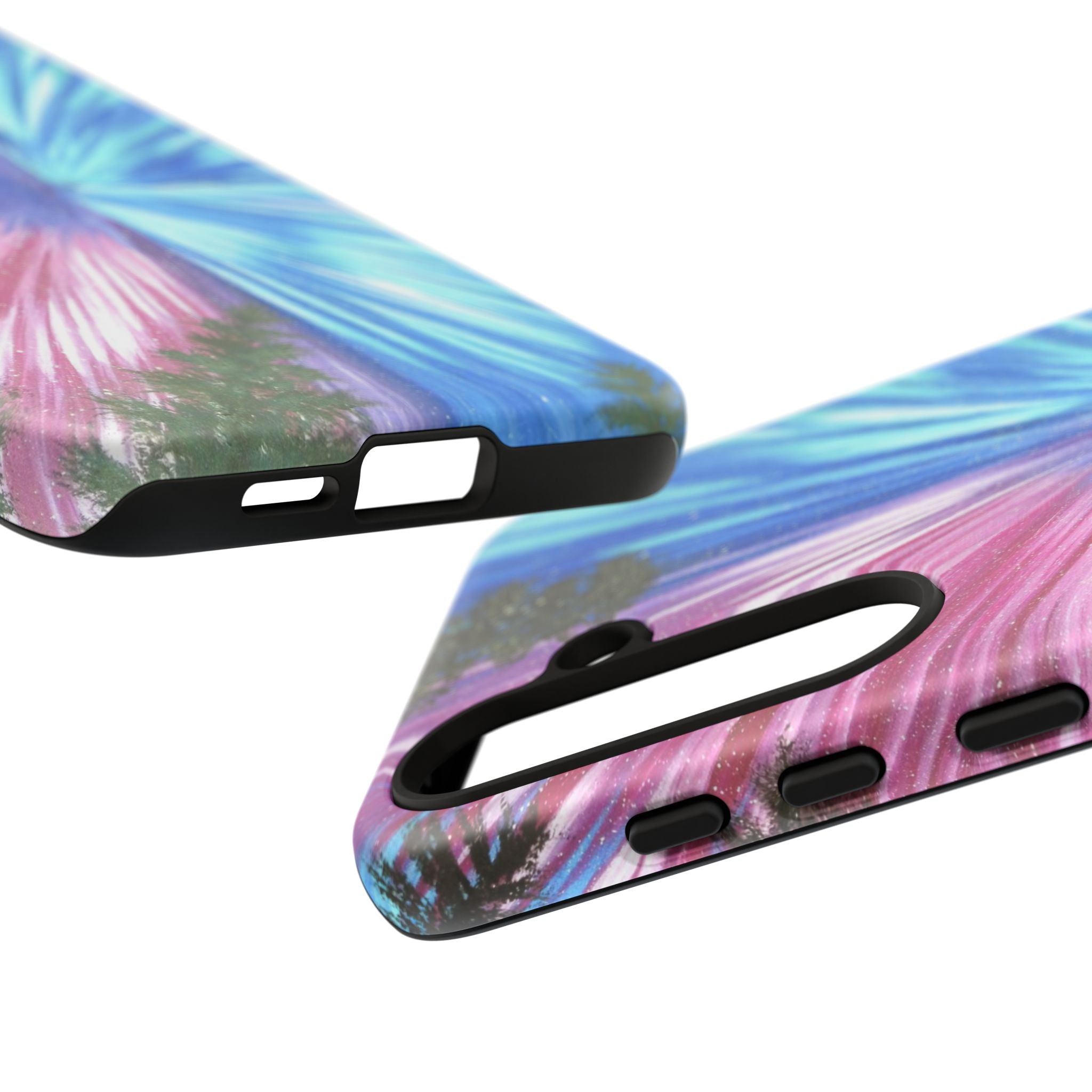 Phone Case — Pink & Blue Burst Tough Protective Case