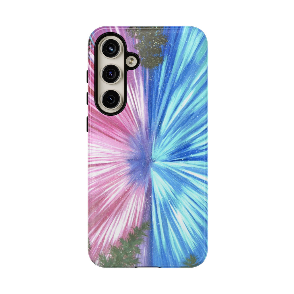 Phone Case — Pink & Blue Burst Tough Protective Case