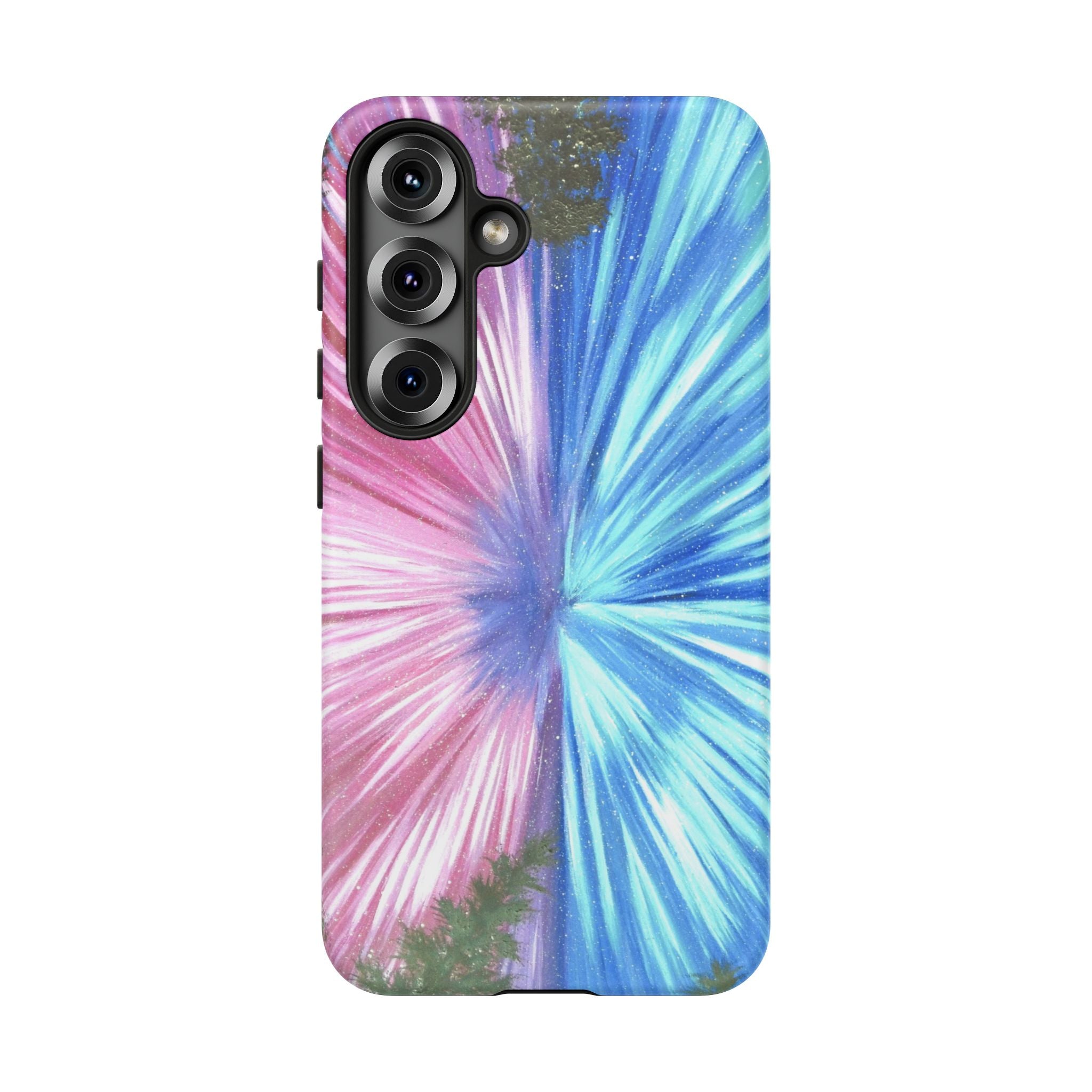 Phone Case — Pink & Blue Burst Tough Protective Case