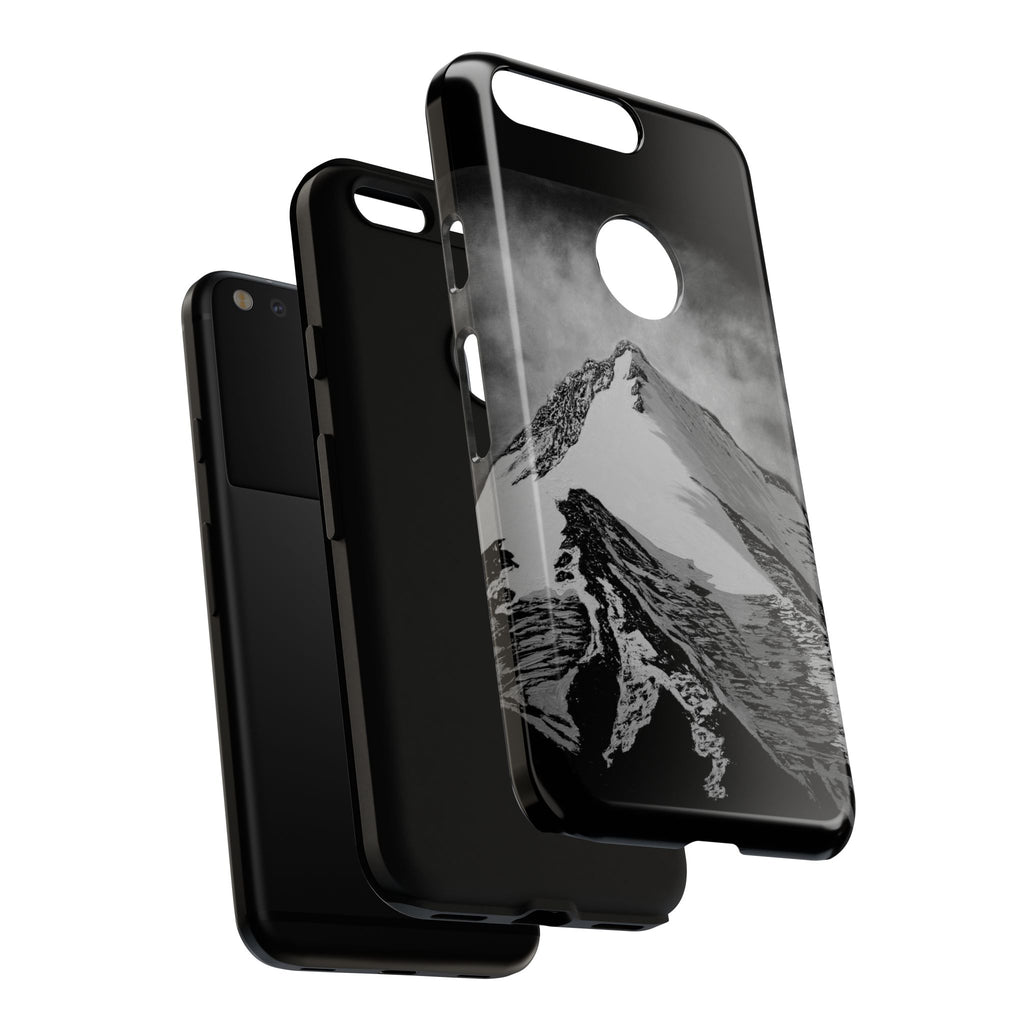 Mountain Peak Phone Case — Black & White Alpine Protective Case