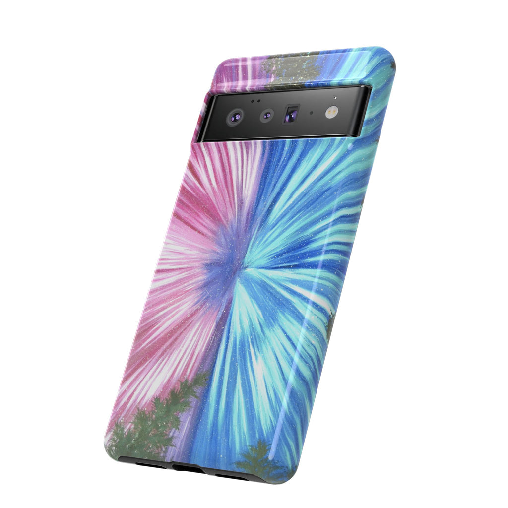 Phone Case — Pink & Blue Burst Tough Protective Case