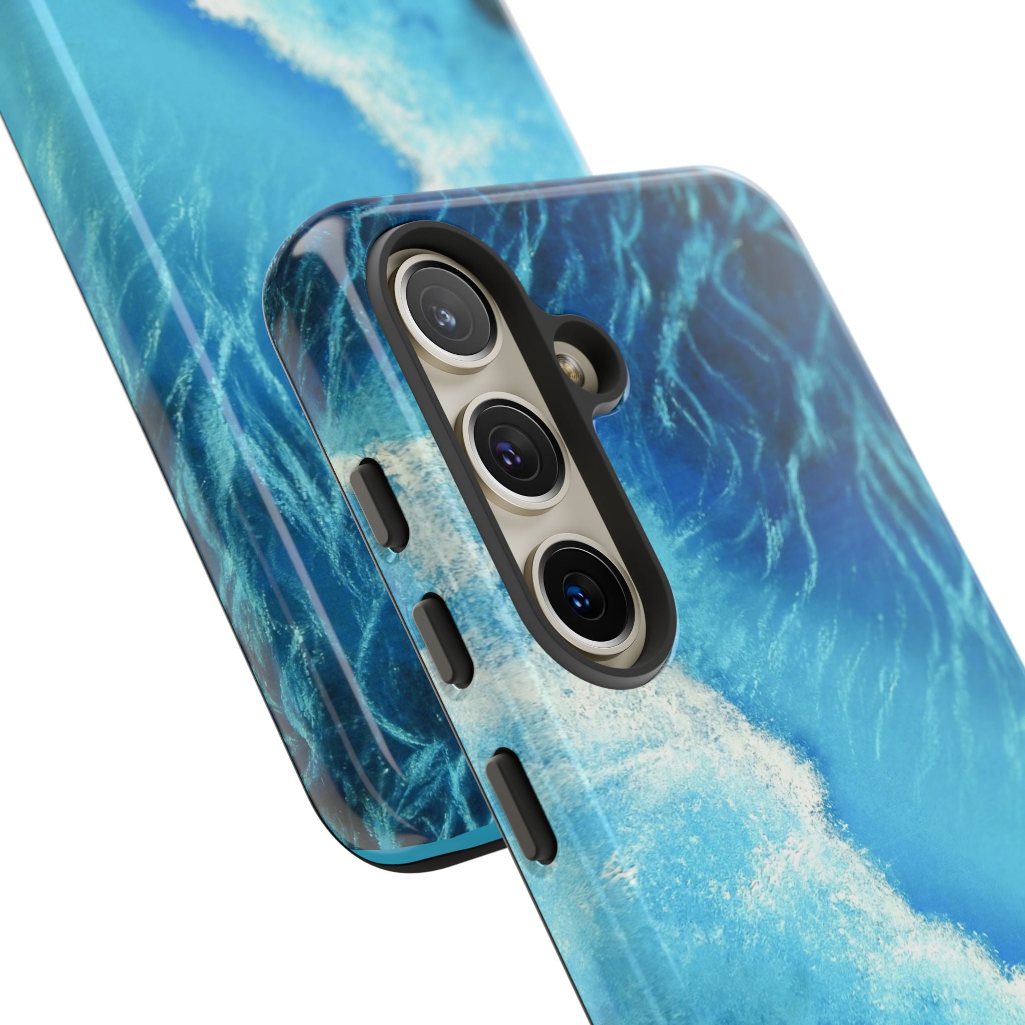 Ocean Wave Tough Phone Case — Blue Sea Water Protective Cover