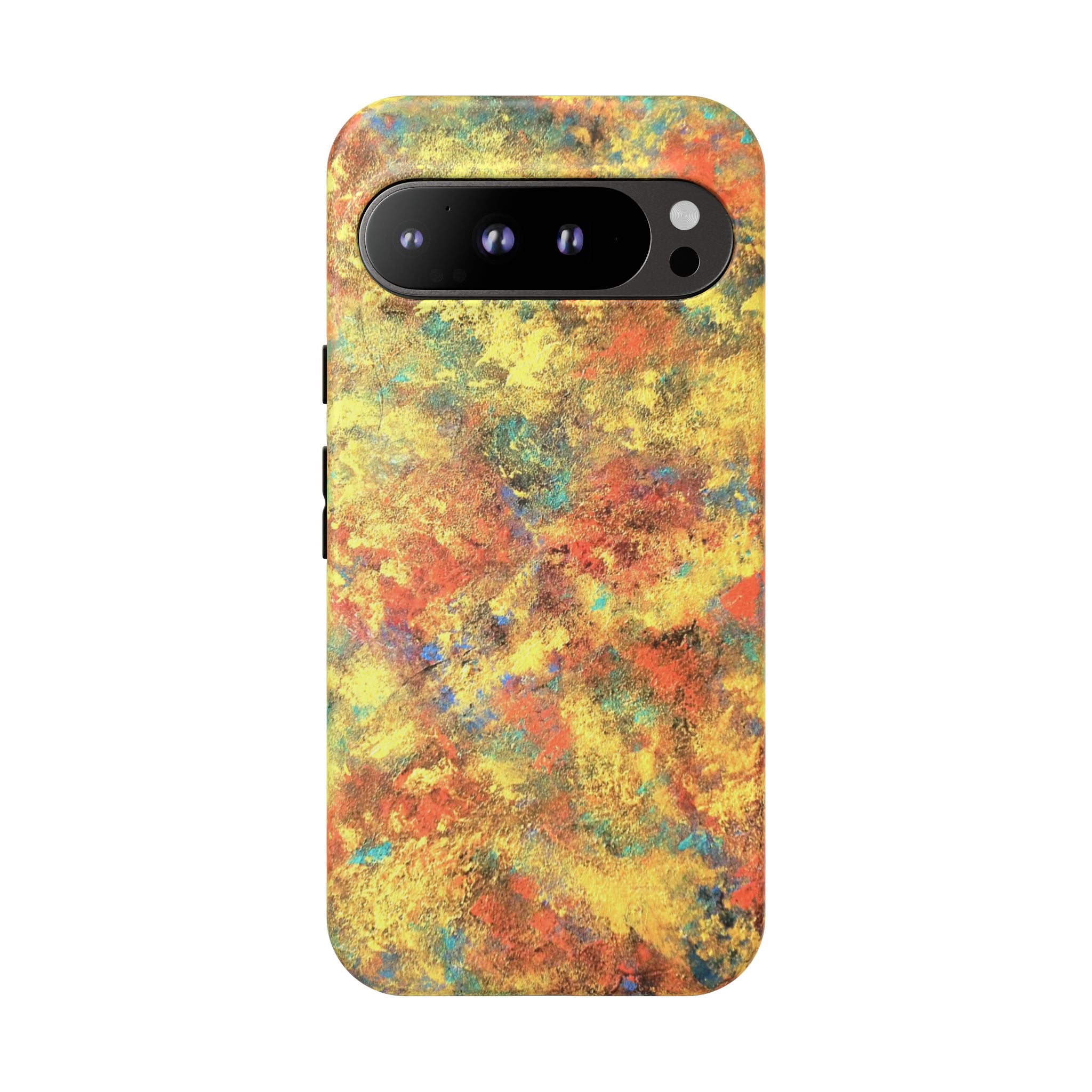 Abstract Autumn Marble Phone Case — Protective iPhone Cover with Warm Fall Colors