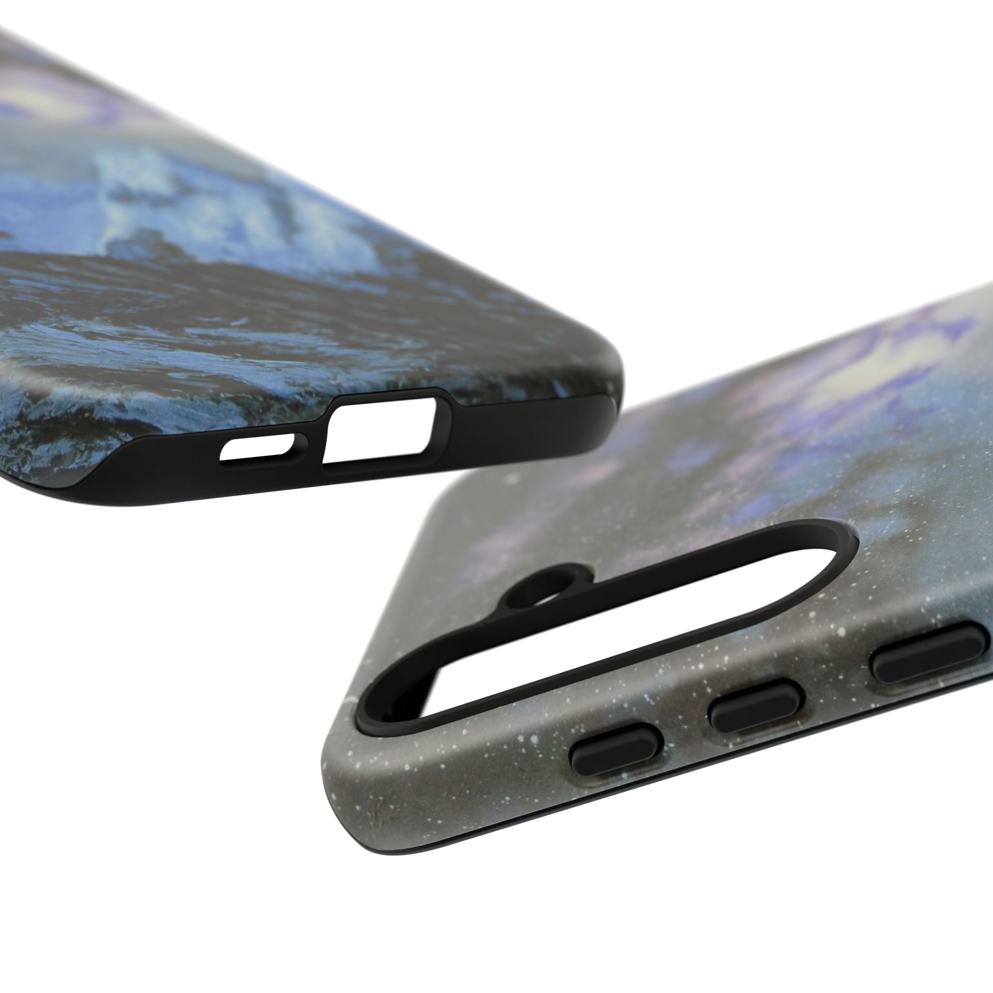 Mountain Night Sky Phone Case — Tough Protective iPhone Cover with Aurora & Snowy Peaks