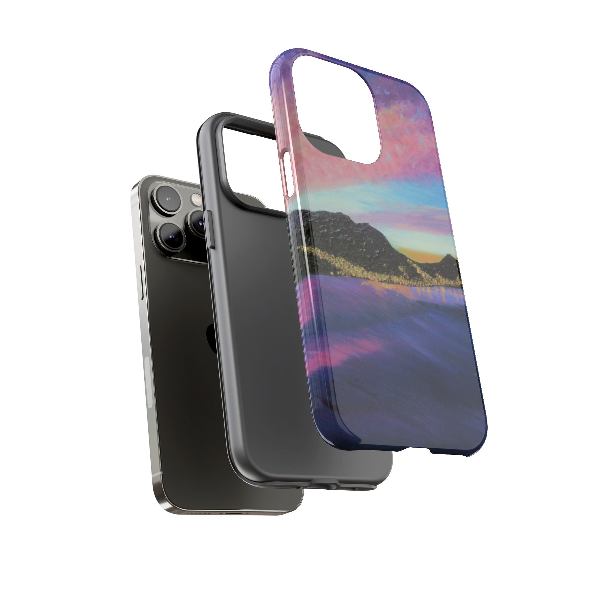 Sunset Mountain Landscape Phone Case — Colorful Sky Tough Case