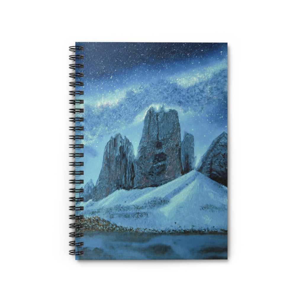 Northern Lights Mountain Spiral Notebook — Ruled Journal for Winter & Nature Lovers