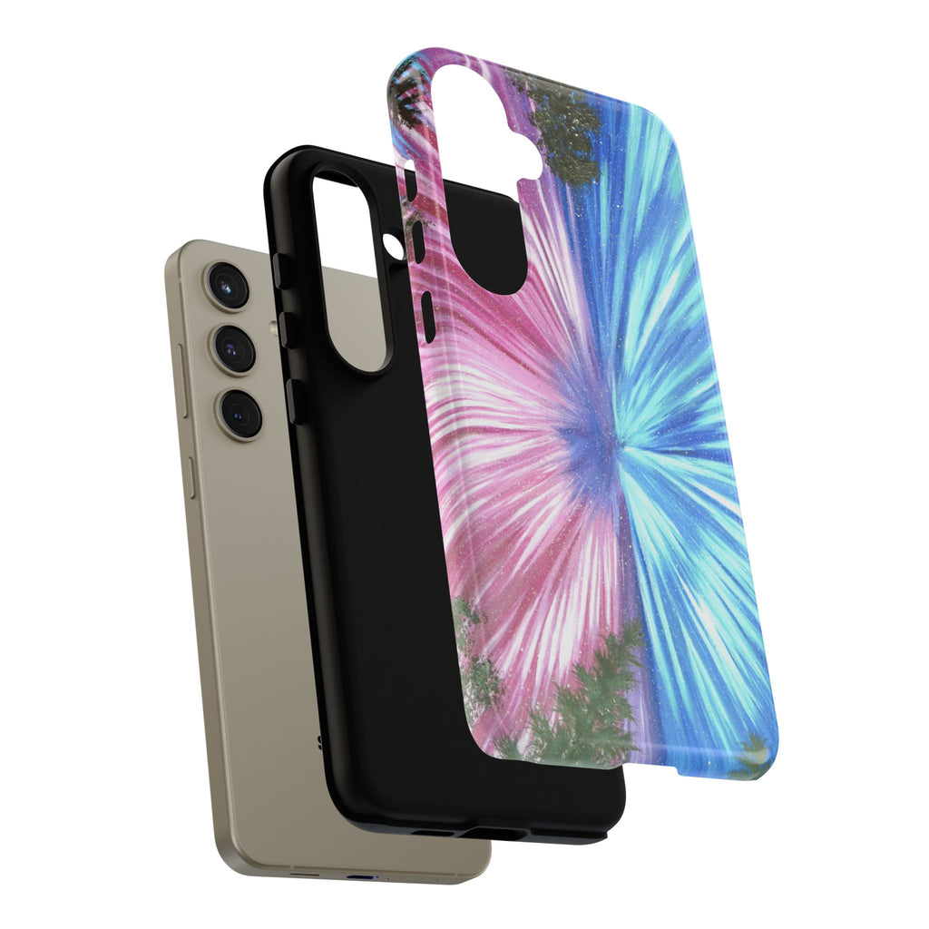 Phone Case — Pink & Blue Burst Tough Protective Case