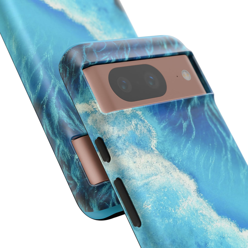 Ocean Wave Tough Phone Case — Blue Sea Water Protective Cover