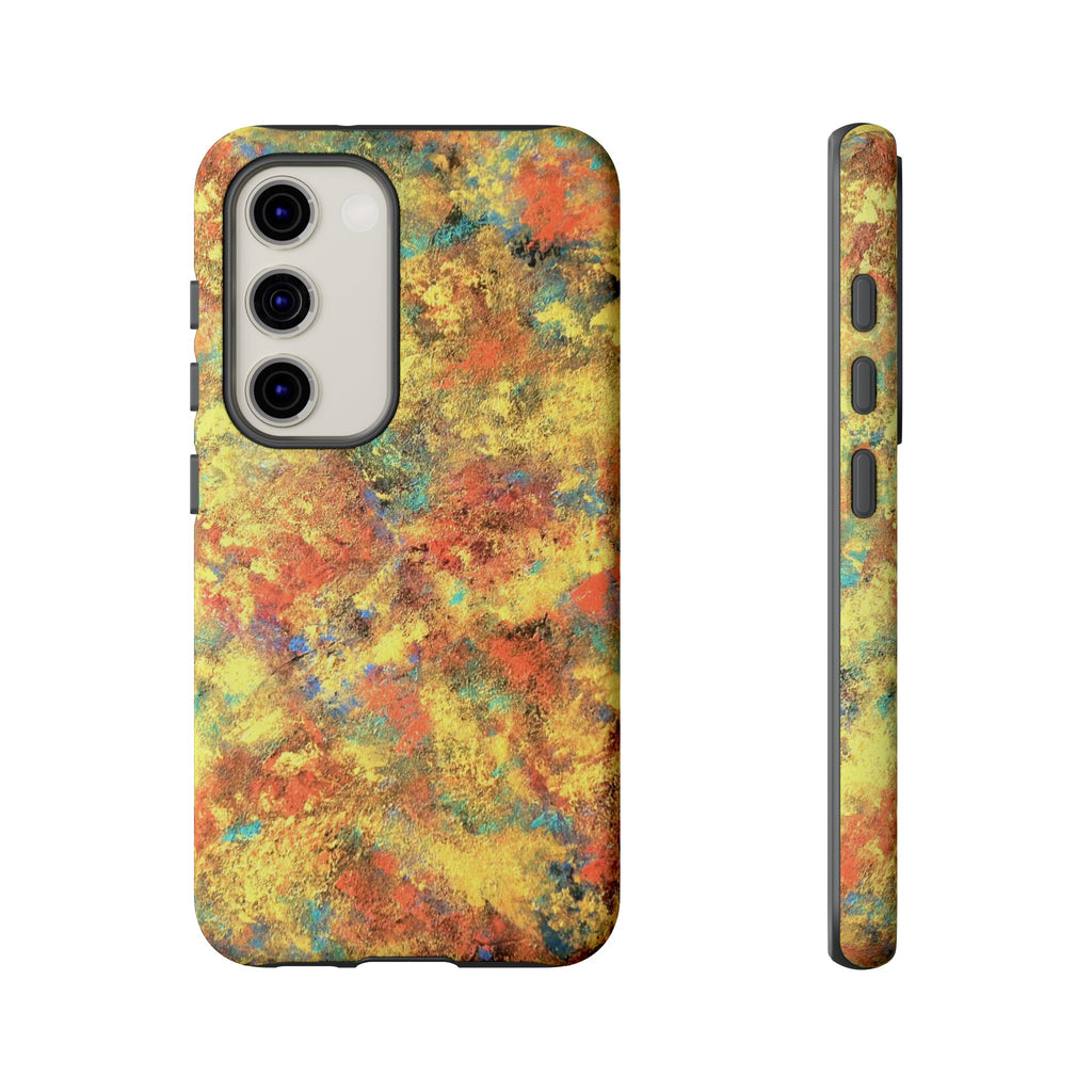 Abstract Autumn Marble Phone Case — Protective iPhone Cover with Warm Fall Colors
