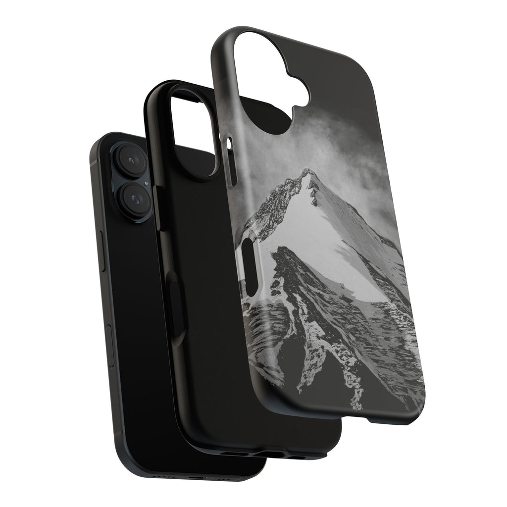 Mountain Peak Phone Case — Black & White Alpine Protective Case