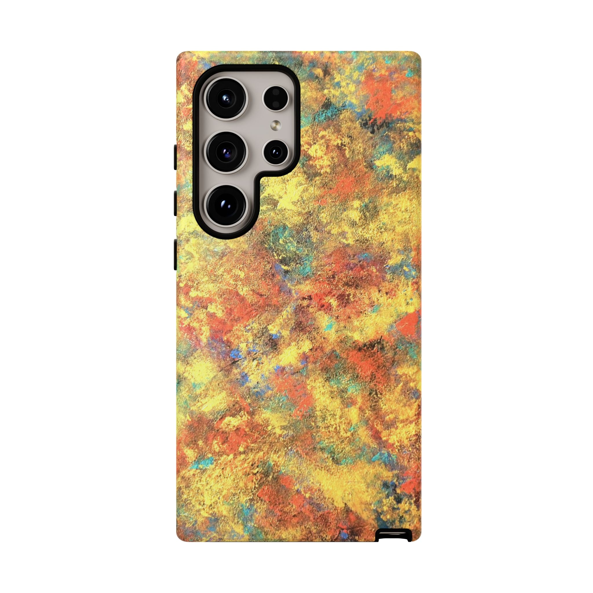 Abstract Autumn Marble Phone Case — Protective iPhone Cover with Warm Fall Colors