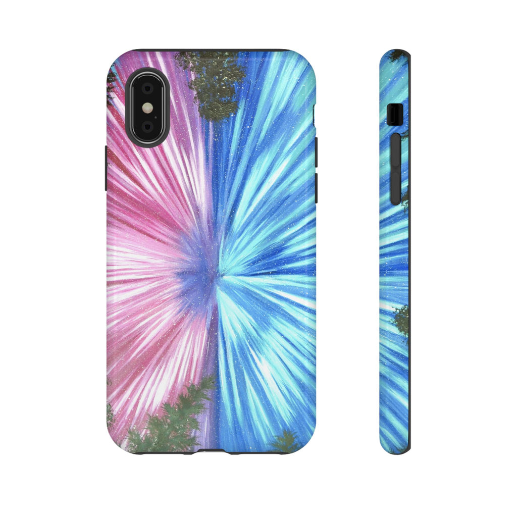Phone Case — Pink & Blue Burst Tough Protective Case