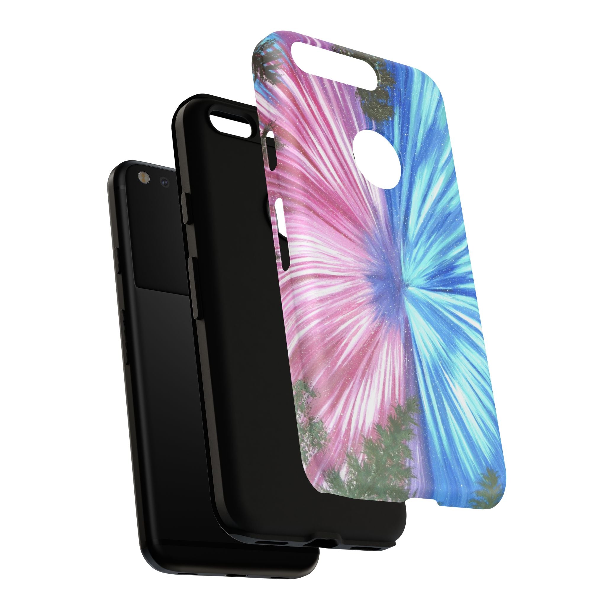 Phone Case — Pink & Blue Burst Tough Protective Case