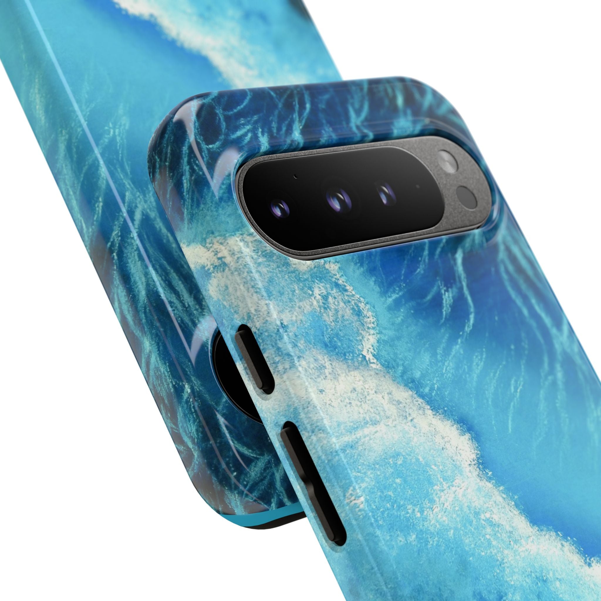Ocean Wave Tough Phone Case — Blue Sea Water Protective Cover