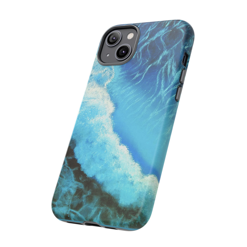 Ocean Wave Tough Phone Case — Blue Sea Water Protective Cover