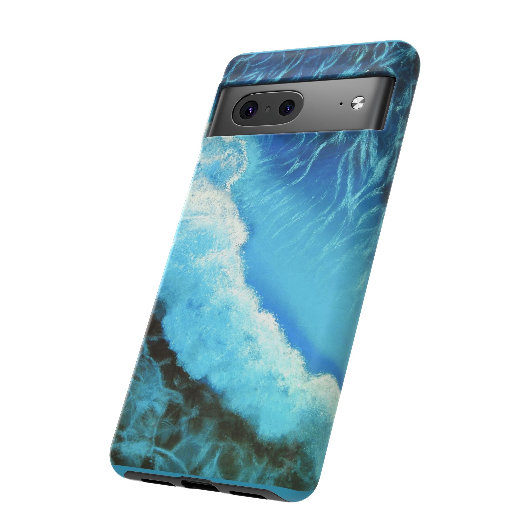 Ocean Wave Tough Phone Case — Blue Sea Water Protective Cover
