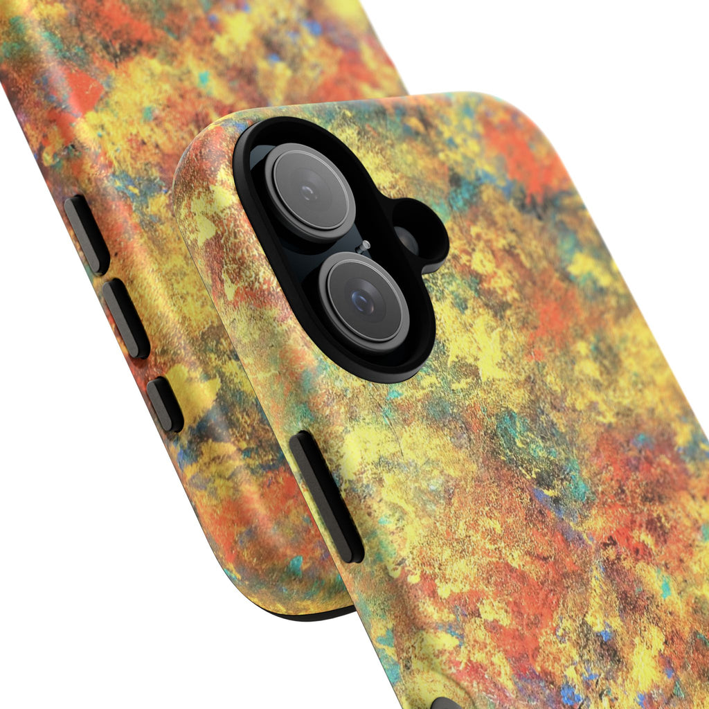 Abstract Autumn Marble Phone Case — Protective iPhone Cover with Warm Fall Colors