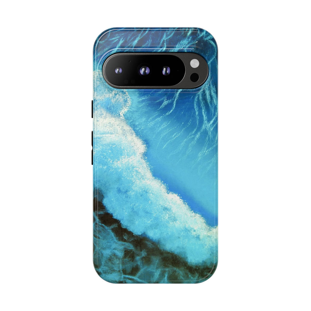 Ocean Wave Tough Phone Case — Blue Sea Water Protective Cover