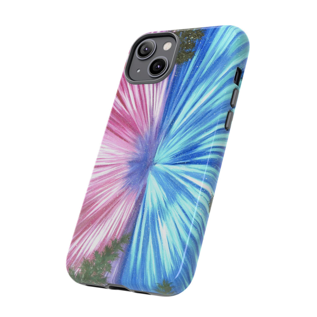 Phone Case — Pink & Blue Burst Tough Protective Case