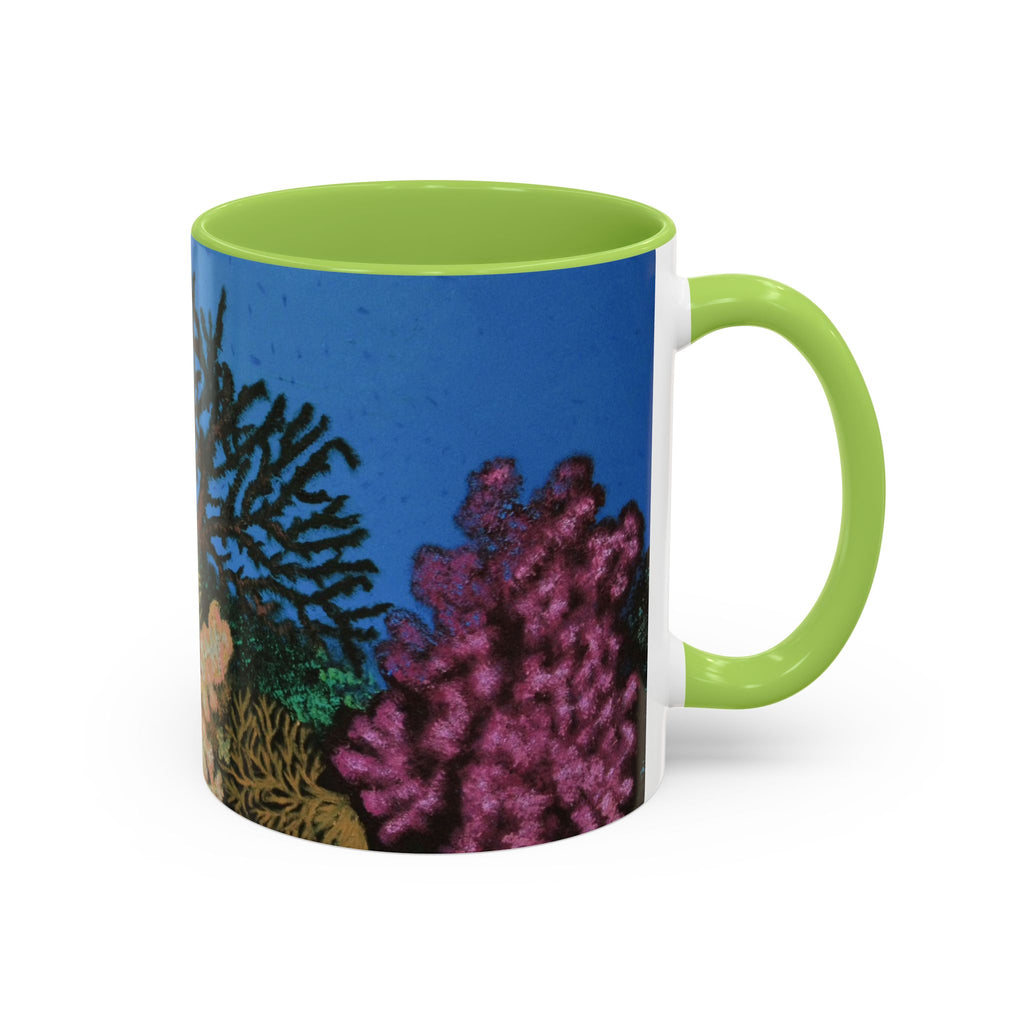 Coral Reef Accent Coffee Mug — Ocean Underwater Sea Life Design