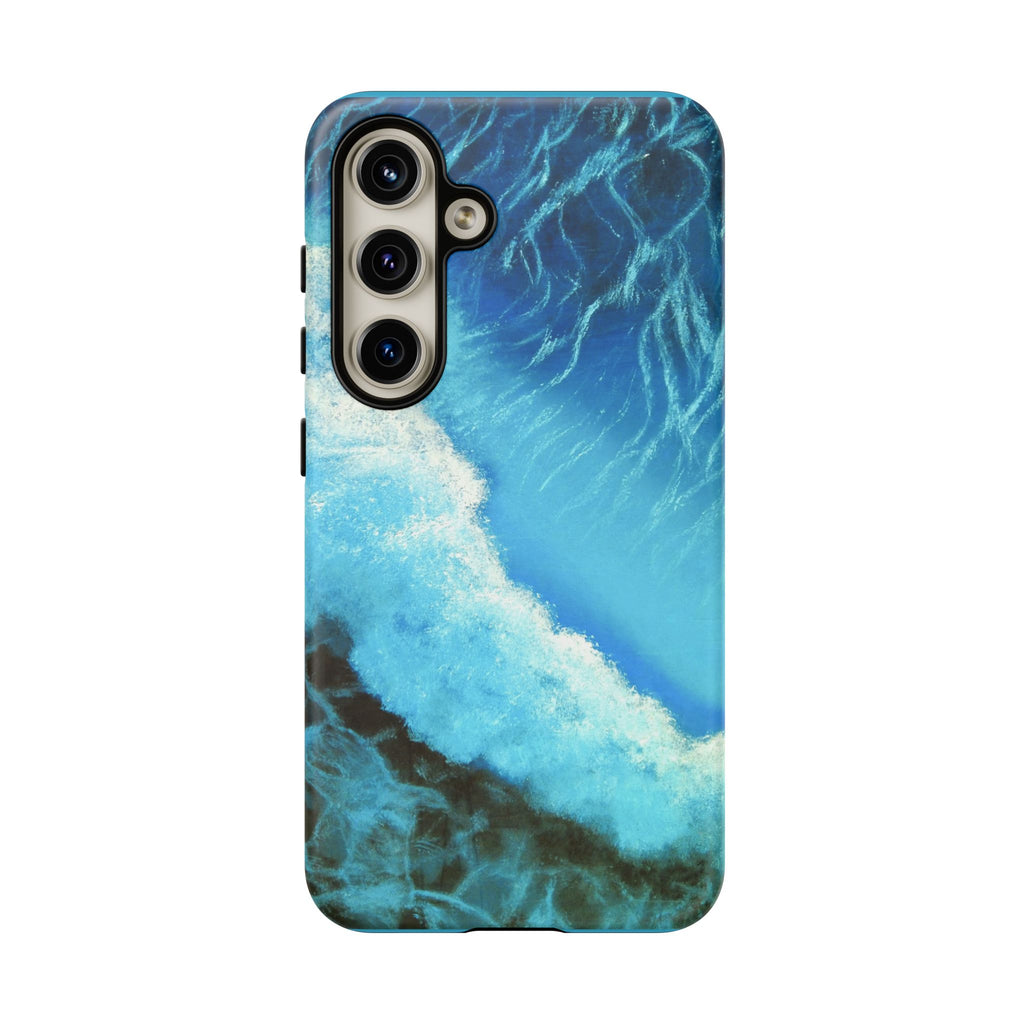Ocean Wave Tough Phone Case — Blue Sea Water Protective Cover