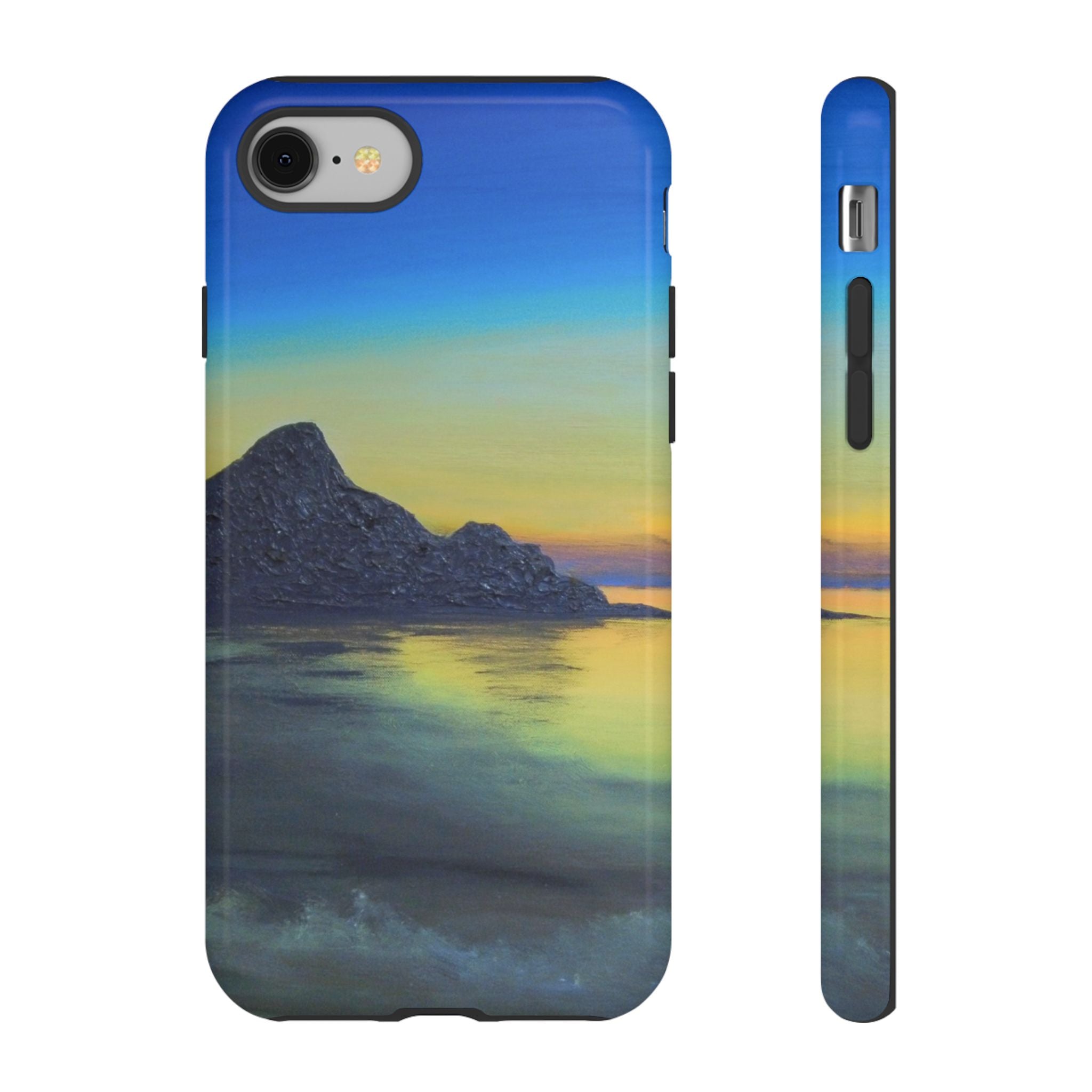Sunset Cove Phone Case — Durable Protective Tough Case with Tranquil Beach Landscape