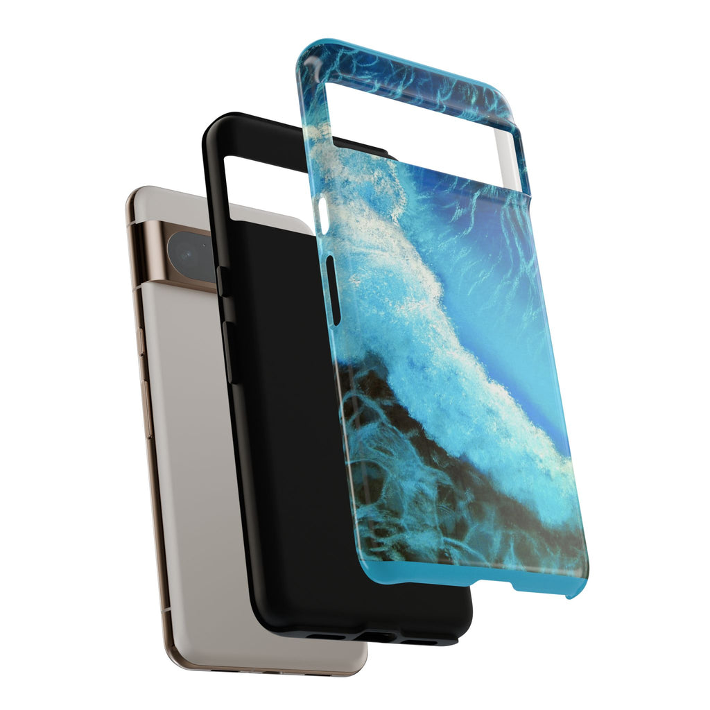 Ocean Wave Tough Phone Case — Blue Sea Water Protective Cover