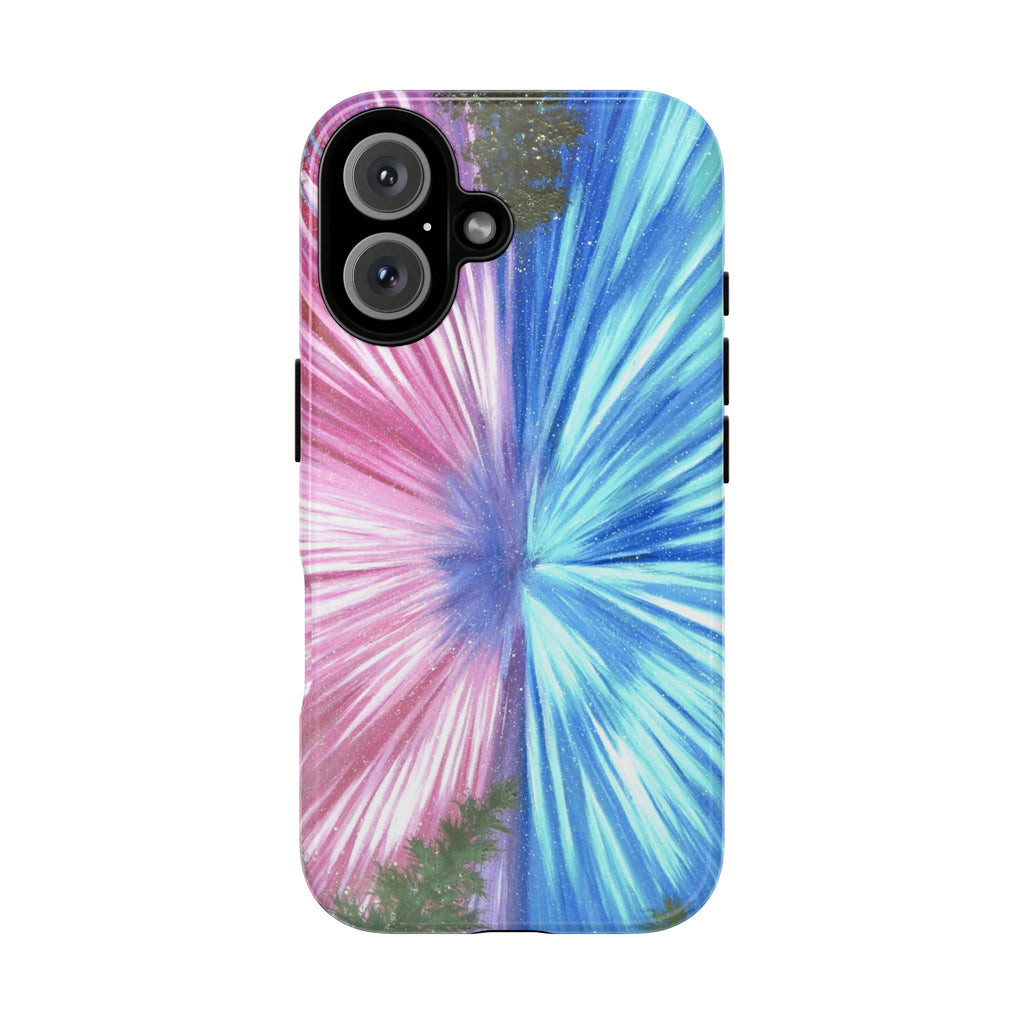 Phone Case — Pink & Blue Burst Tough Protective Case