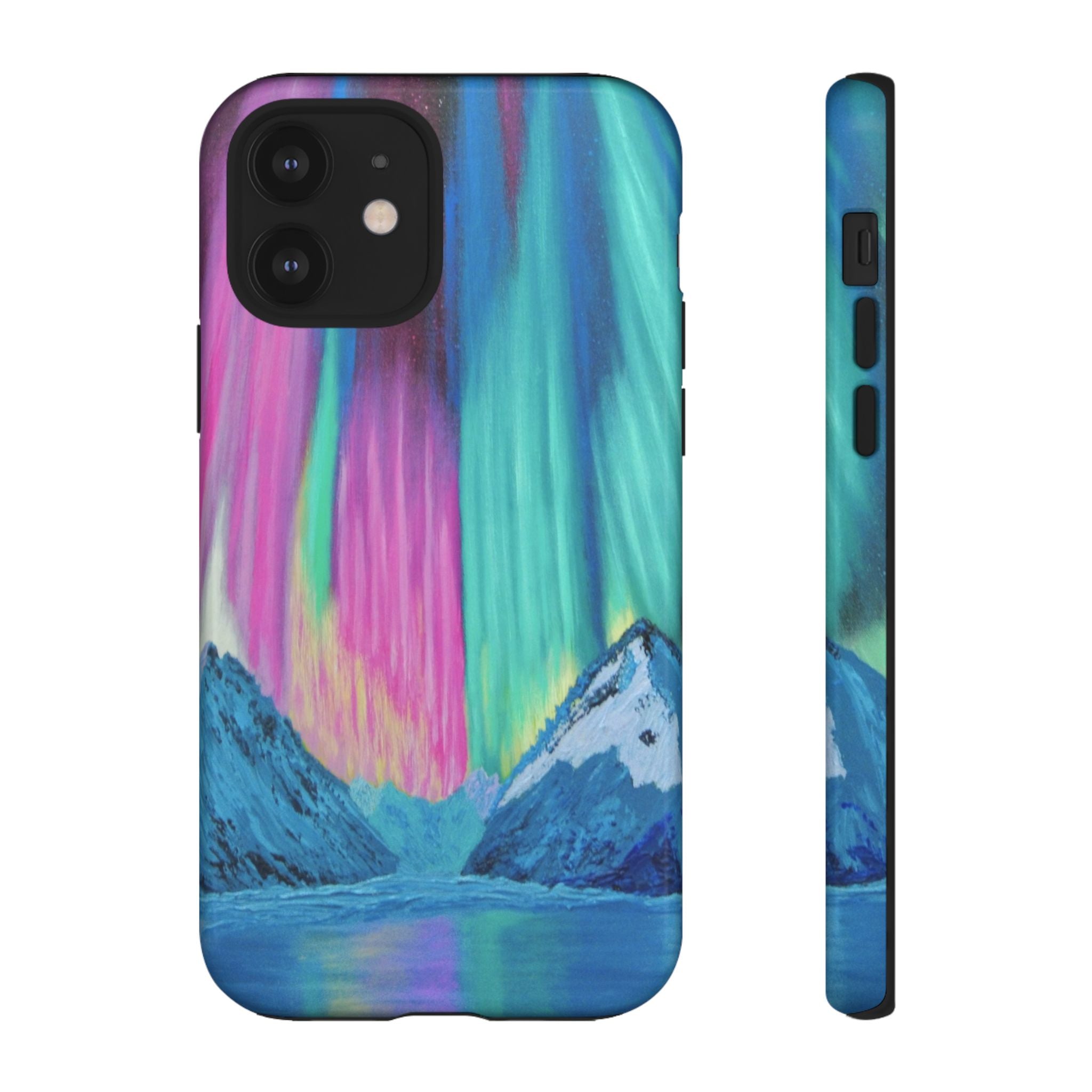 Aurora Mountain Tough Phone Case — Northern Lights Protective iPhone Cover