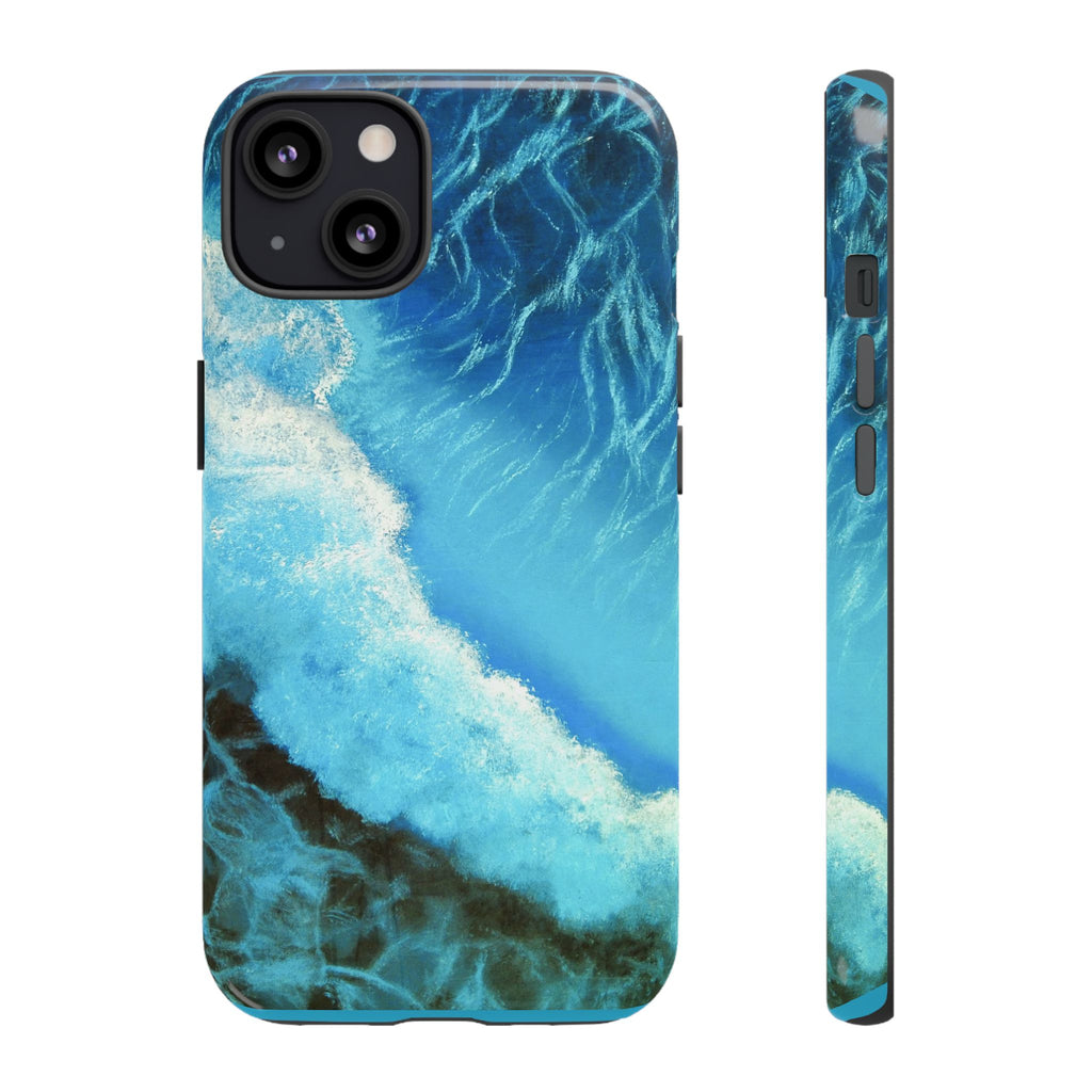 Ocean Wave Tough Phone Case — Blue Sea Water Protective Cover
