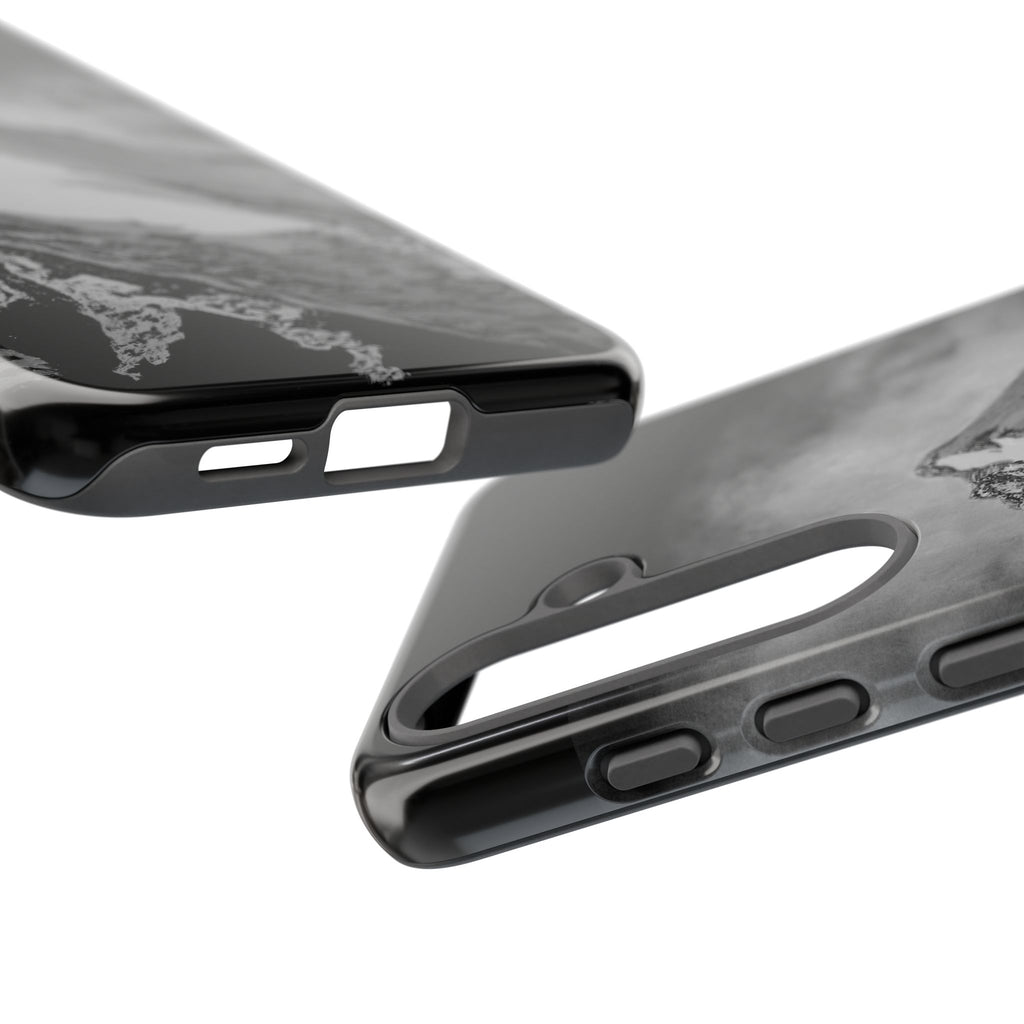 Mountain Peak Phone Case — Black & White Alpine Protective Case