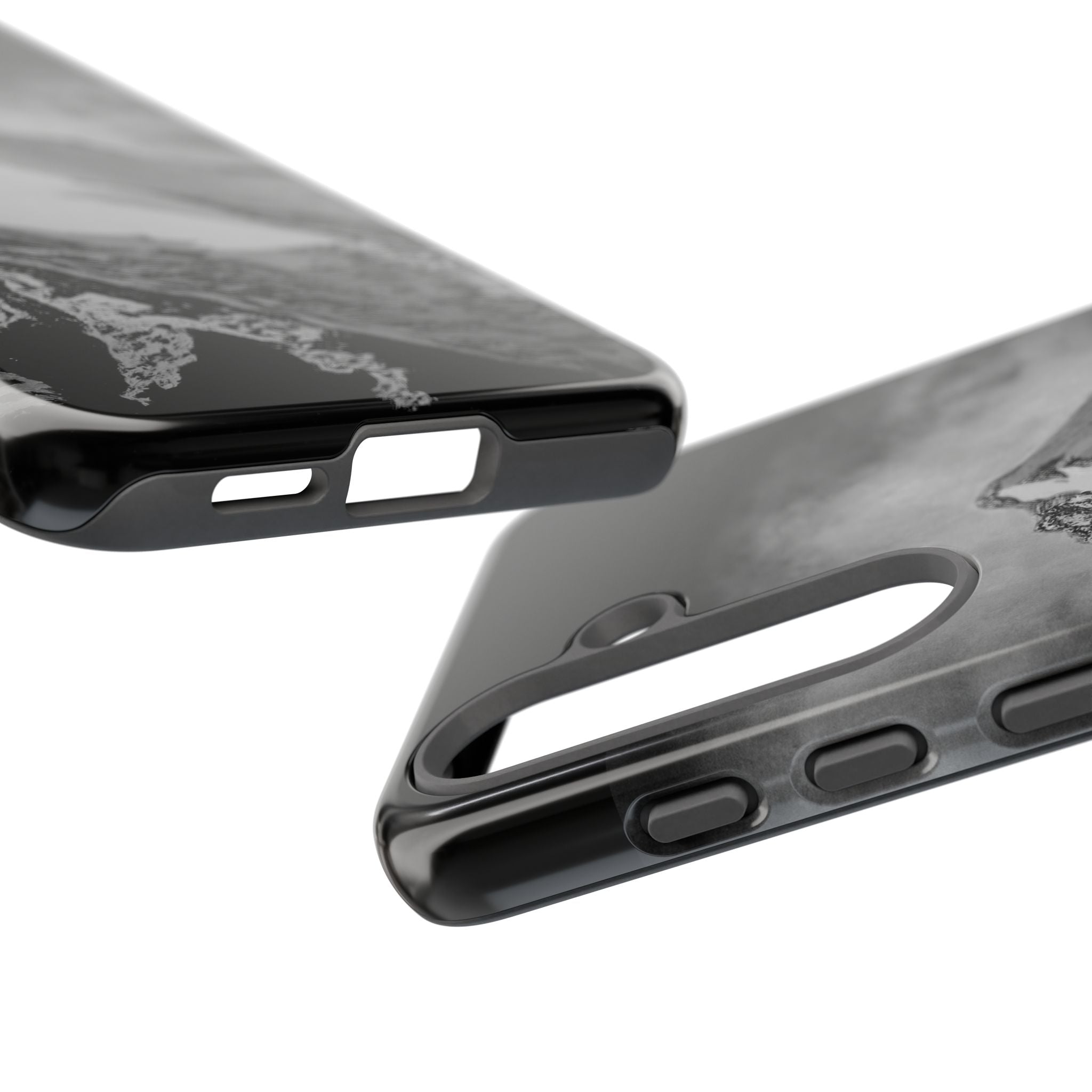 Mountain Peak Phone Case — Black & White Alpine Protective Case