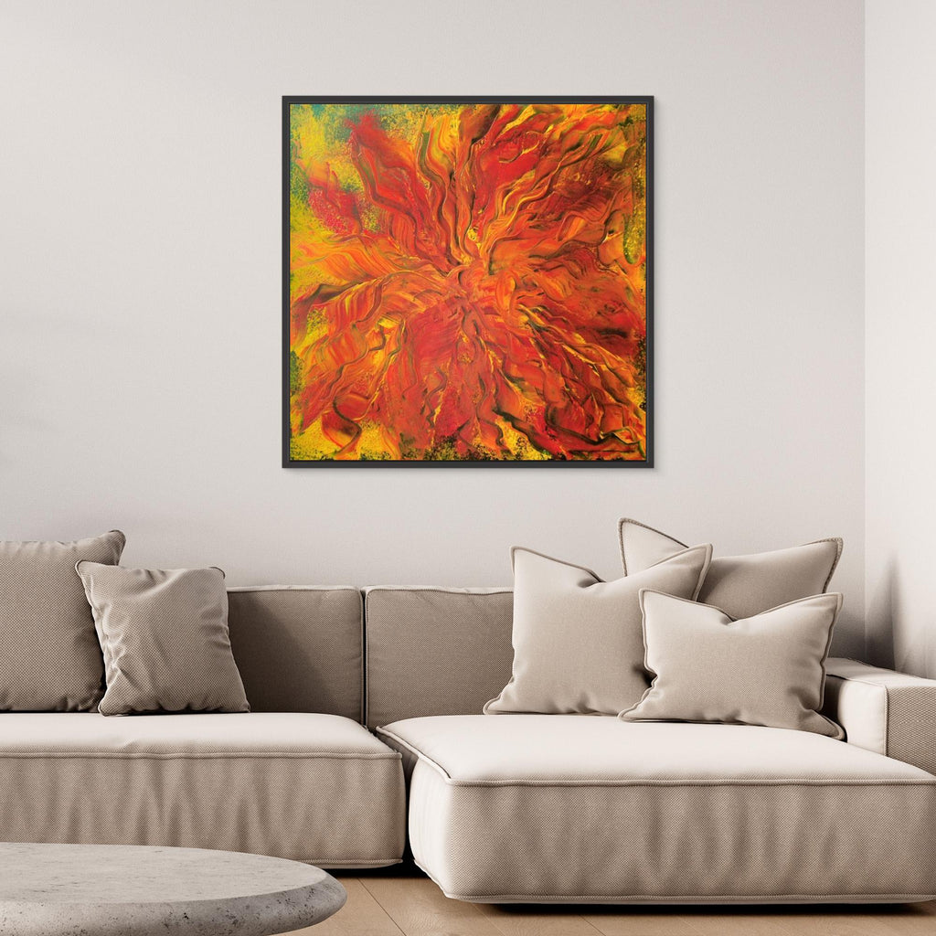 Burning Heart Canvas Print