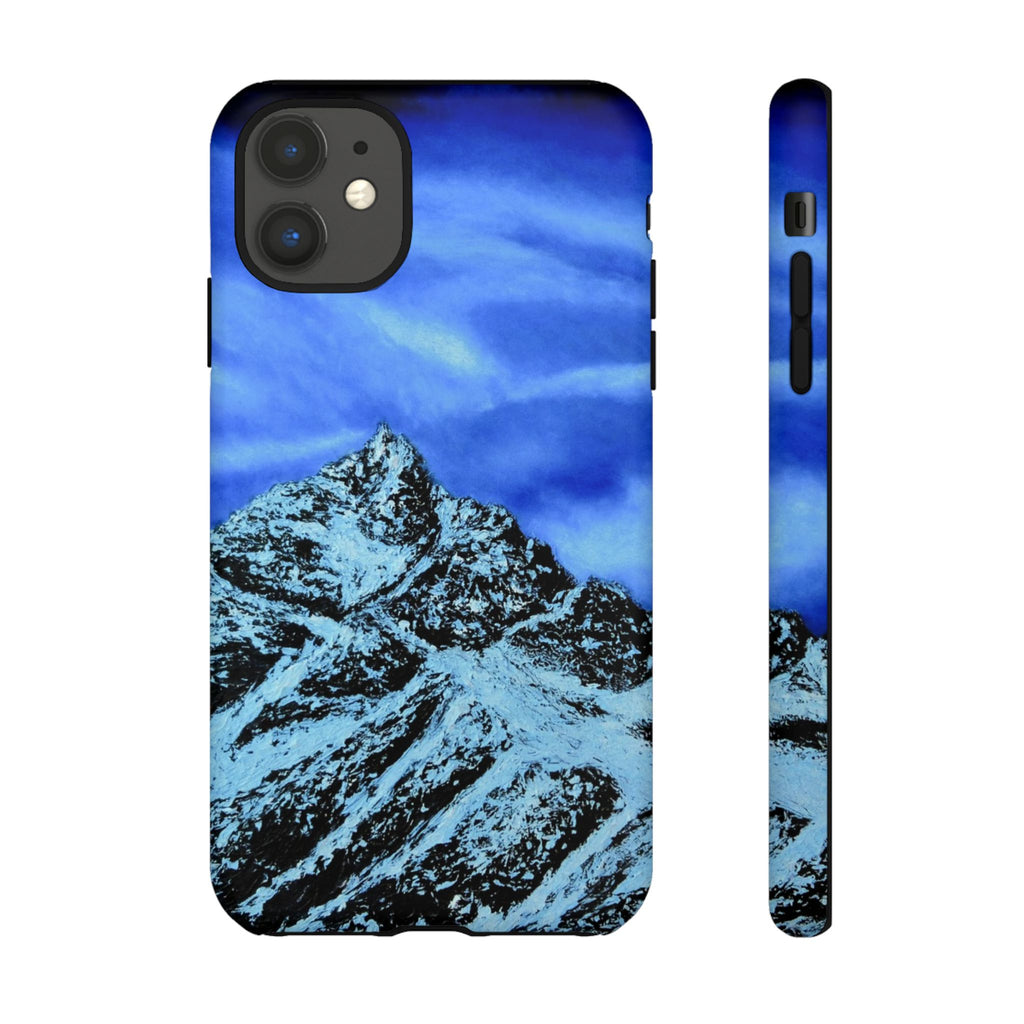 Mountain Peak Blue Tough Phone Case — Rugged Protective iPhone Cover