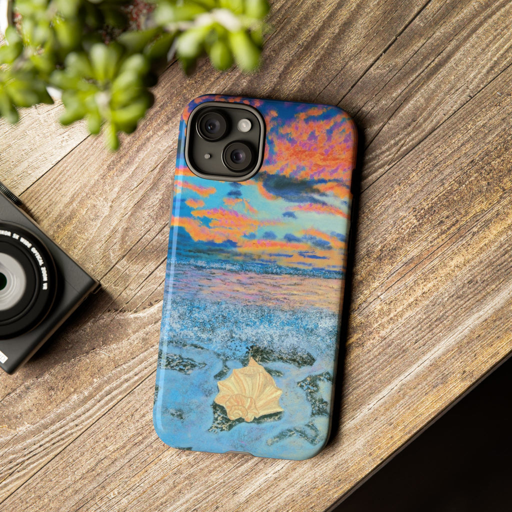 Beach Sunset Phone Case — Tropical Ocean Waves Protective iPhone Cover