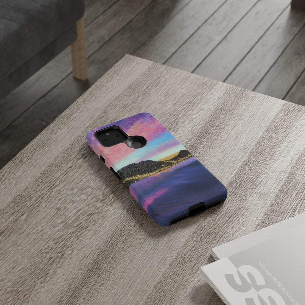 Sunset Mountain Landscape Phone Case — Colorful Sky Tough Case