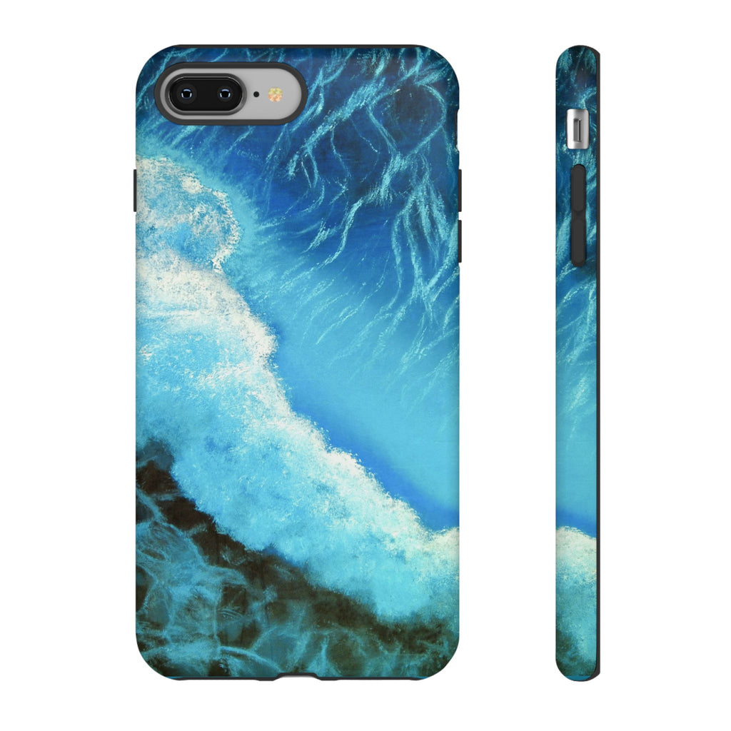 Ocean Wave Tough Phone Case — Blue Sea Water Protective Cover