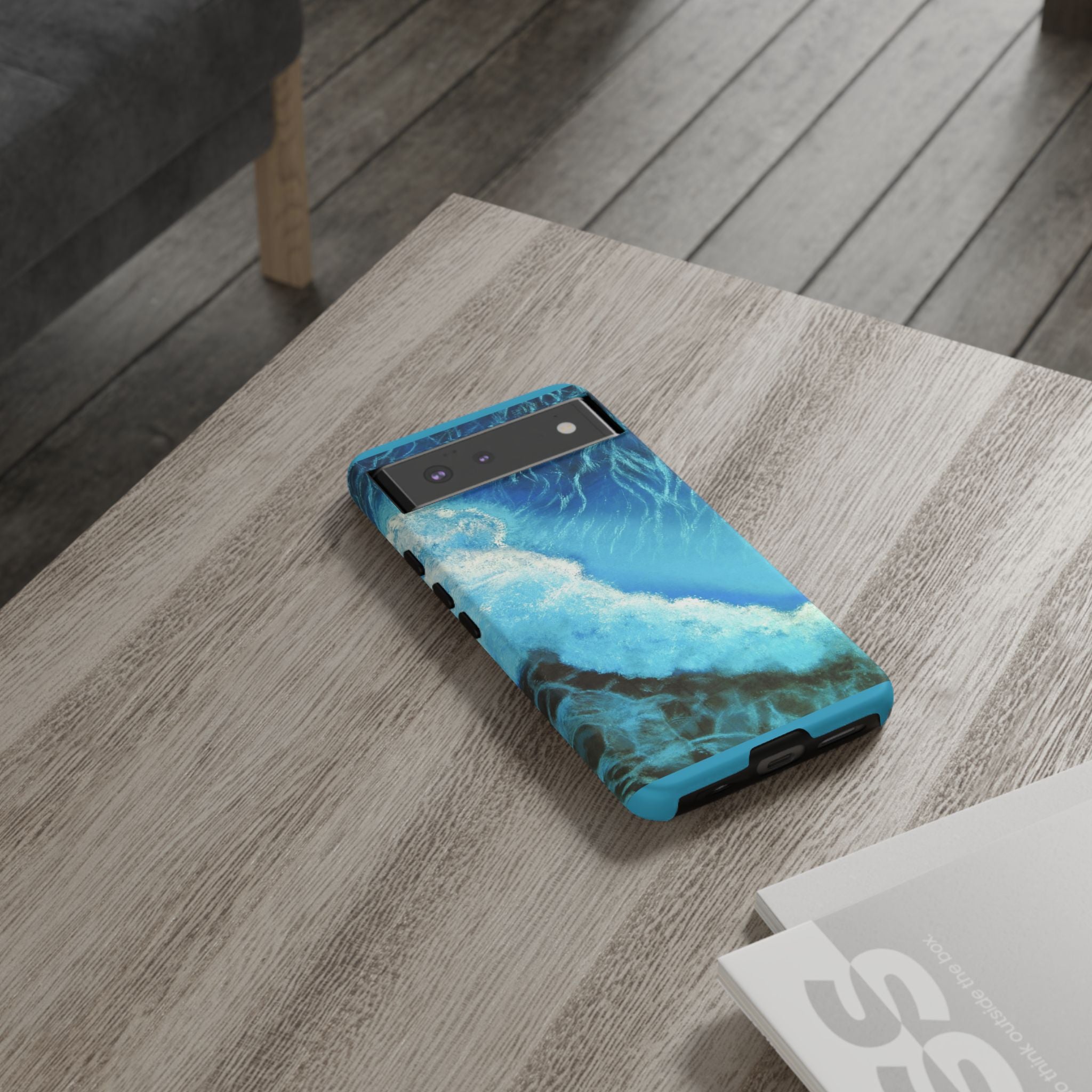 Ocean Wave Tough Phone Case — Blue Sea Water Protective Cover