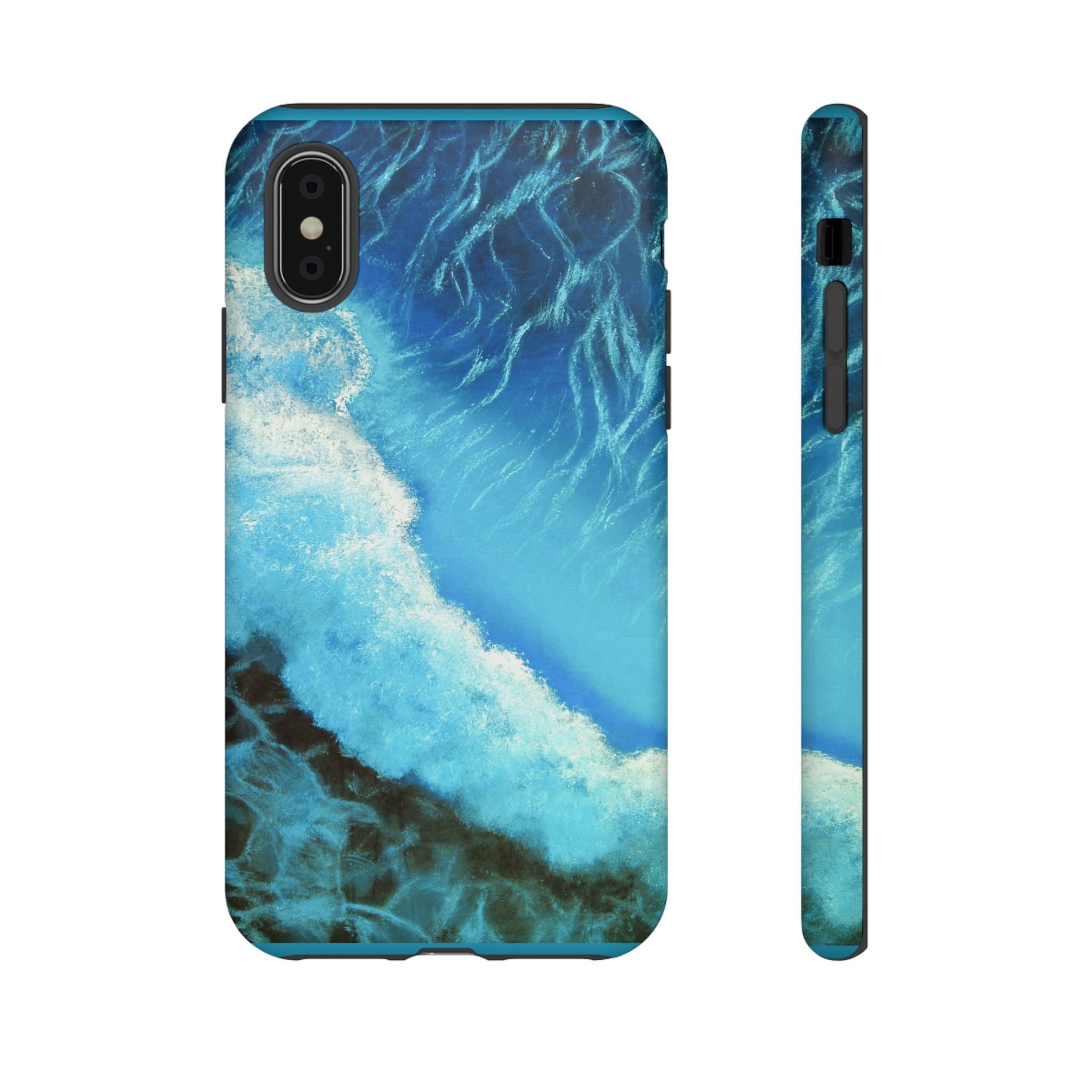 Ocean Wave Tough Phone Case — Blue Sea Water Protective Cover