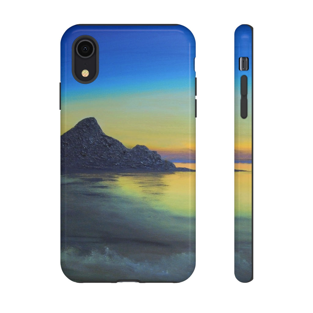 Sunset Cove Phone Case — Durable Protective Tough Case with Tranquil Beach Landscape