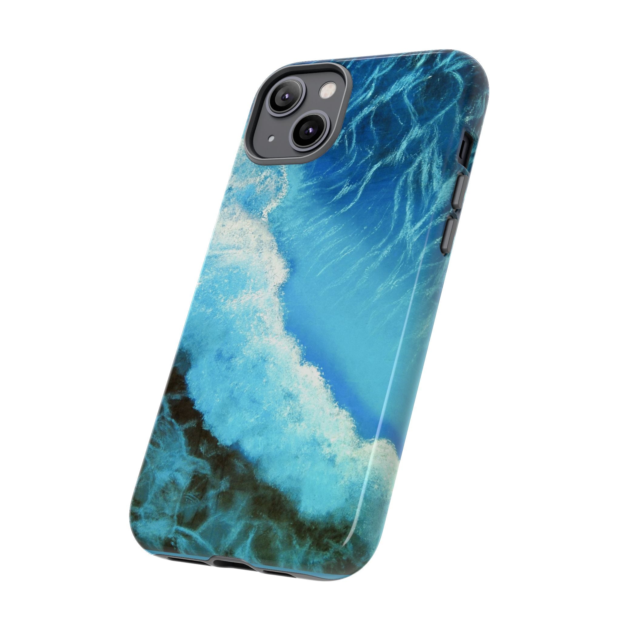 Ocean Wave Tough Phone Case — Blue Sea Water Protective Cover