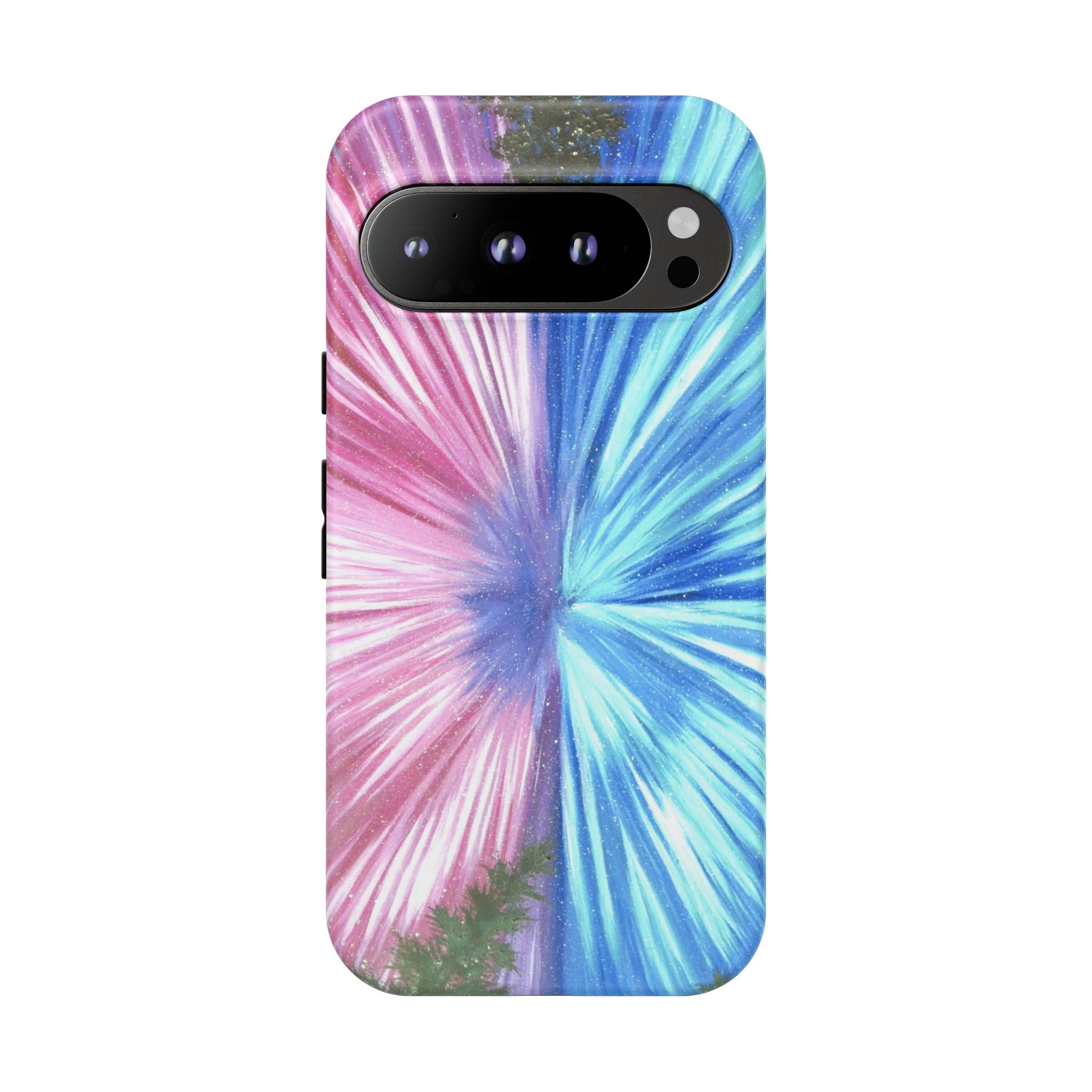 Phone Case — Pink & Blue Burst Tough Protective Case