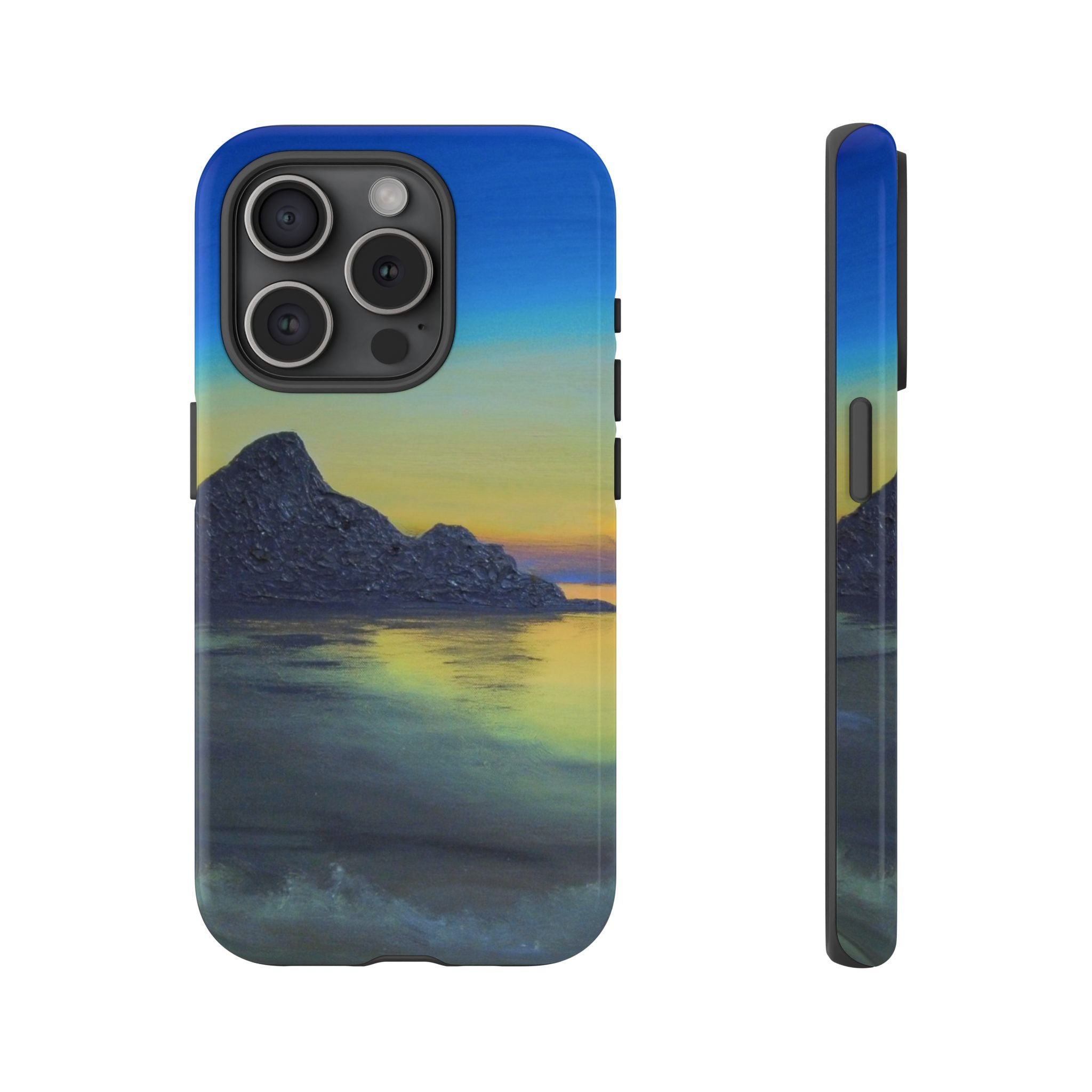 Sunset Cove Phone Case — Durable Protective Tough Case with Tranquil Beach Landscape