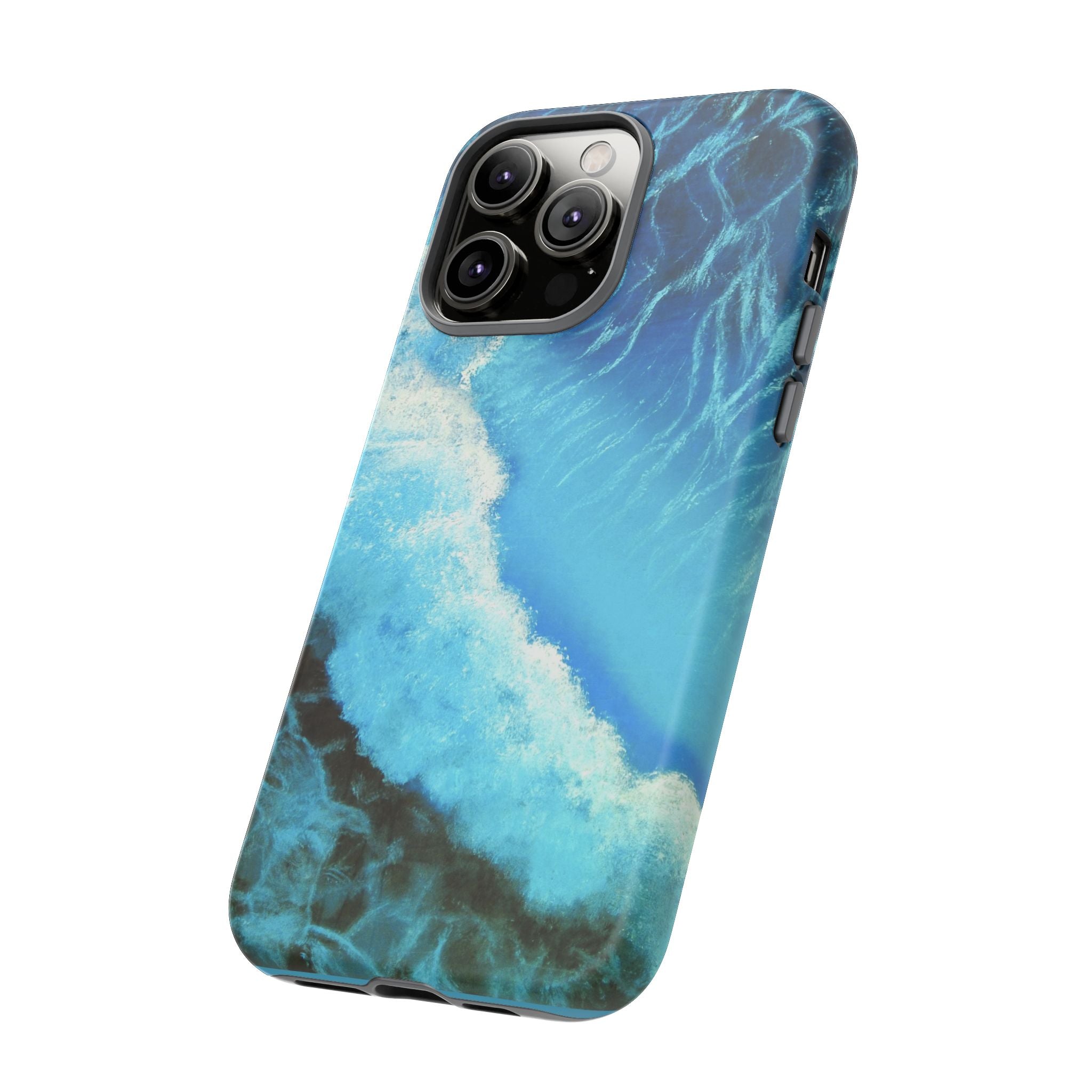 Ocean Wave Tough Phone Case — Blue Sea Water Protective Cover