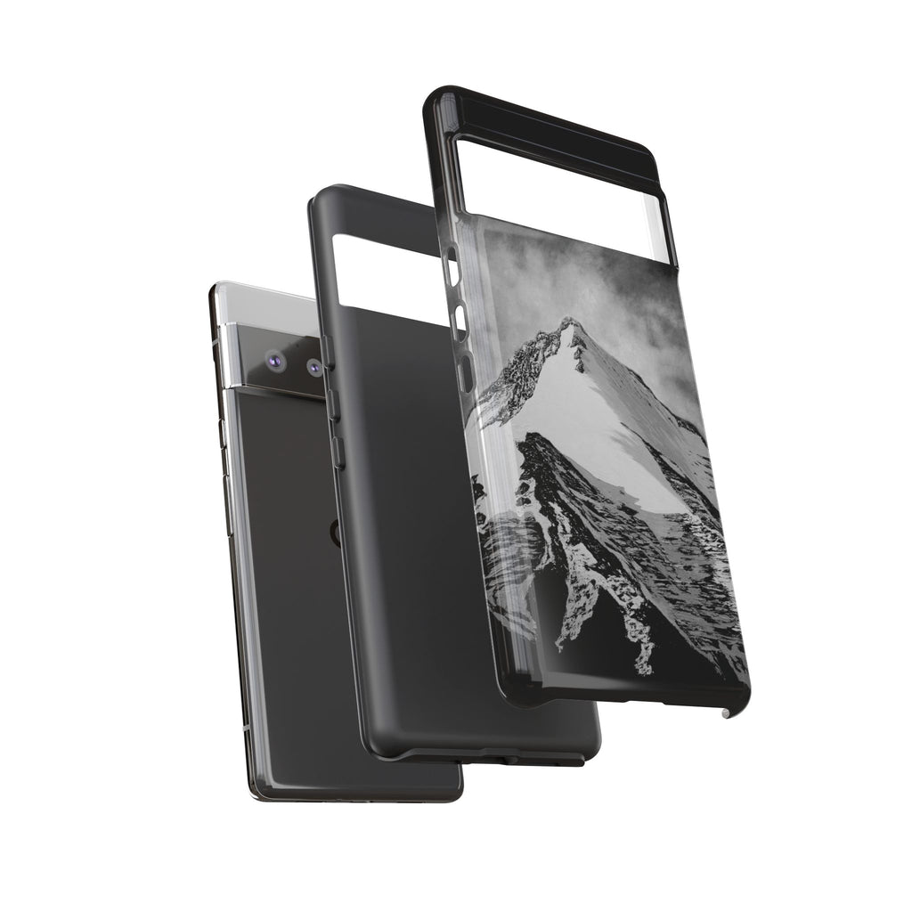Mountain Peak Phone Case — Black & White Alpine Protective Case
