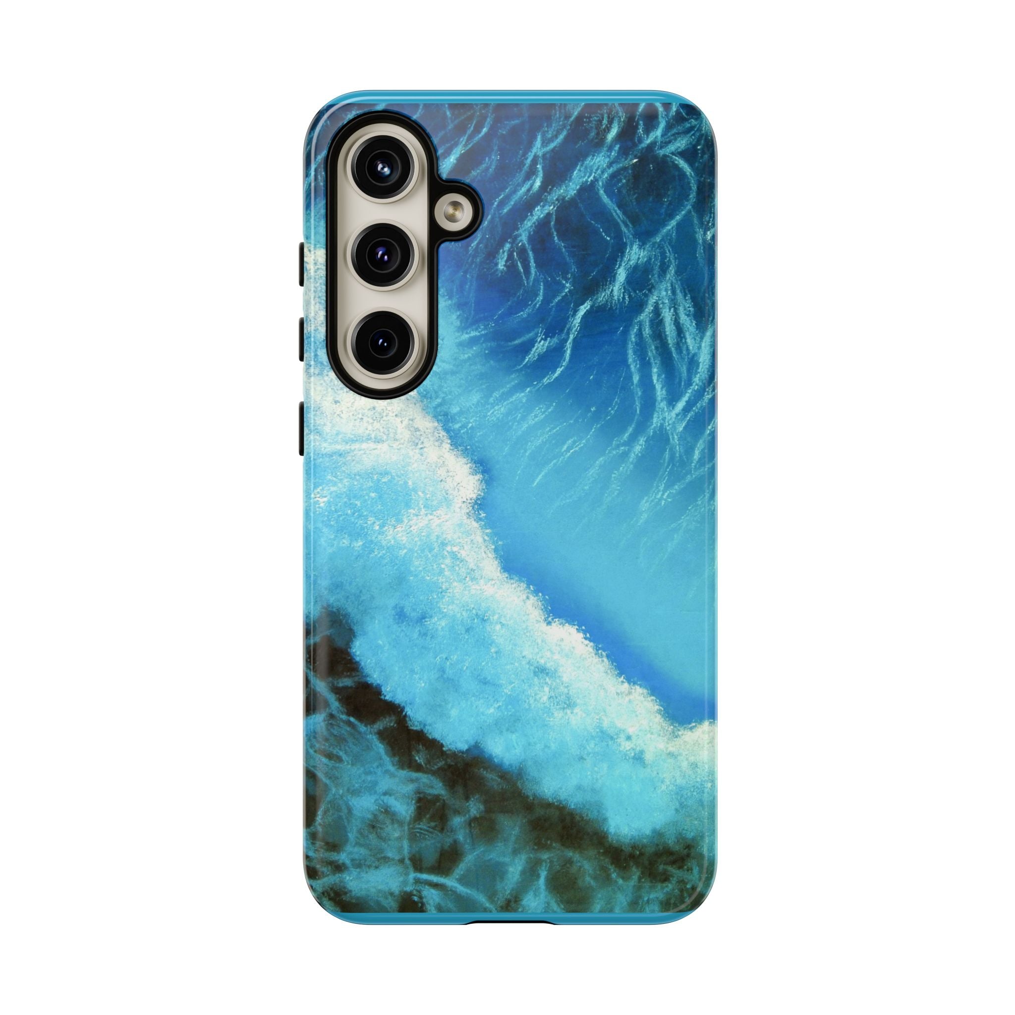 Ocean Wave Tough Phone Case — Blue Sea Water Protective Cover